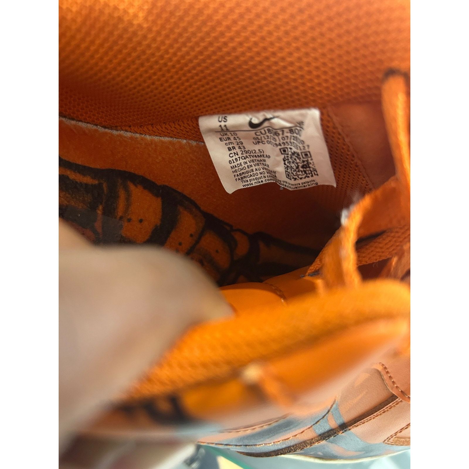 Nike NIKE AF1 LOW ORANGE SKELETON HALLOWEEN 2020 SIZE 11 PREOWNED Size US 11 / EU 44 - 5 Thumbnail