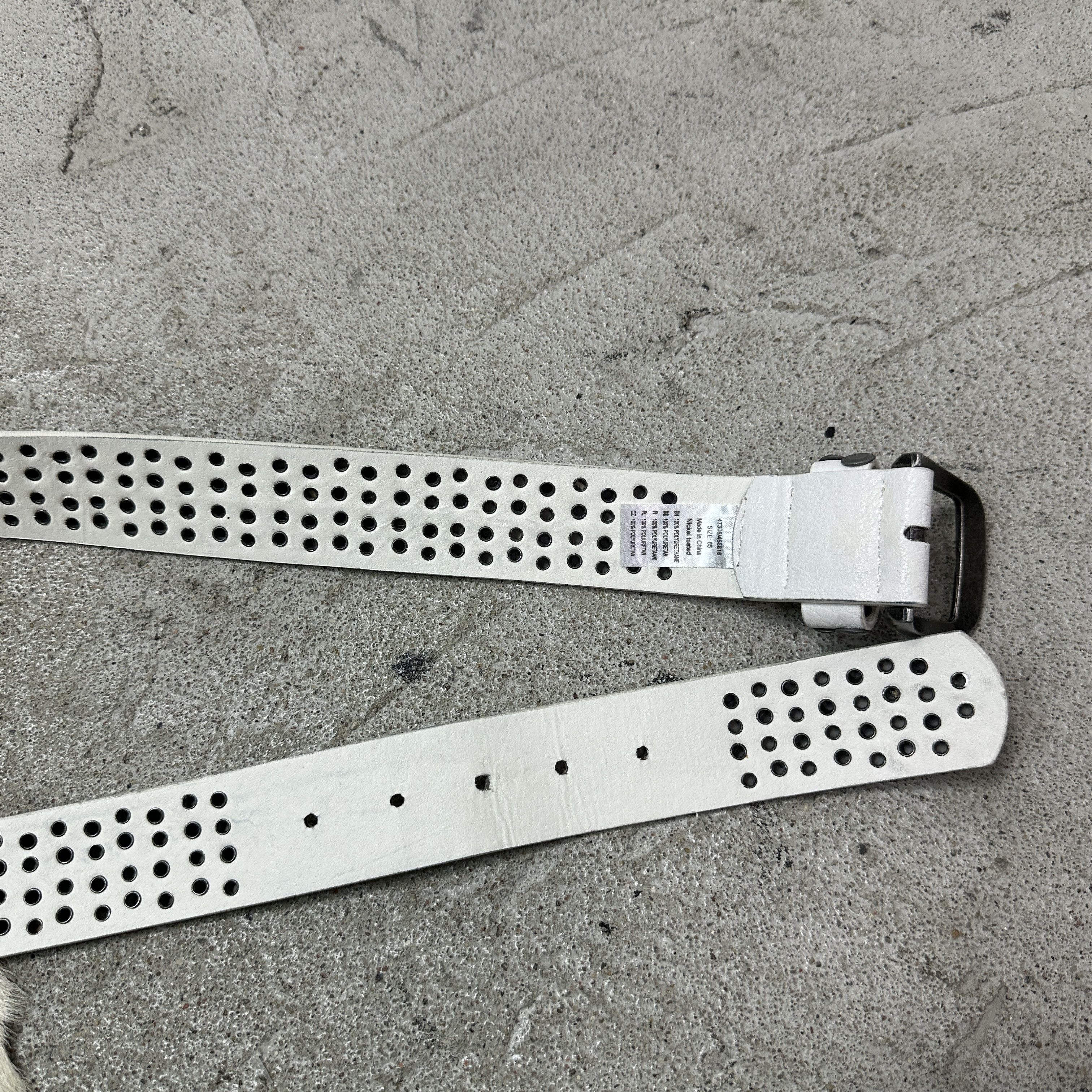 Vintage Vintage Avant Garde Grunge Leather Studded Belt 00s Size ONE SIZE - 4 Thumbnail