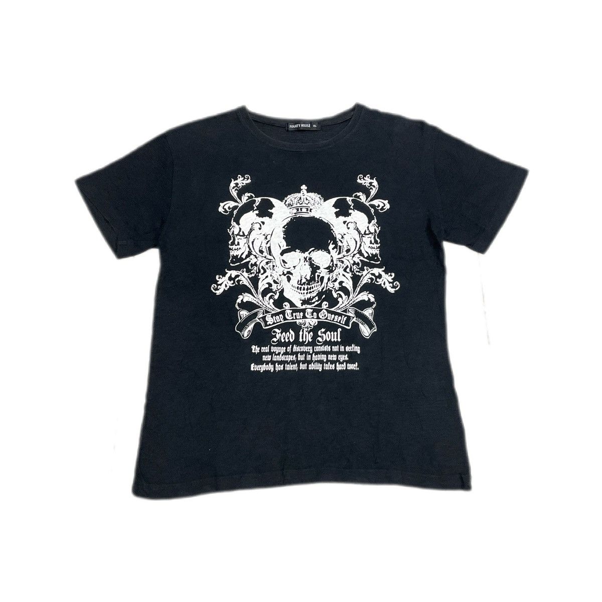 If Six Was Nine 🔥Sick Y2K Fogaty House Shirt Skull Poem Goth Punk Size US L / EU 52-54 / 3 - 2 Thumbnail