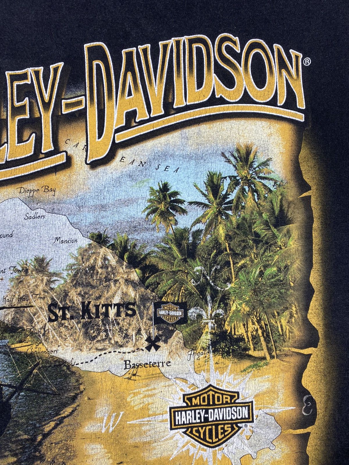 Harley Davidson × Vintage Vintage Harley Davidson Motorcycles St Kitts Graphic Tee Size US XL / EU 56 / 4 - 12 Thumbnail