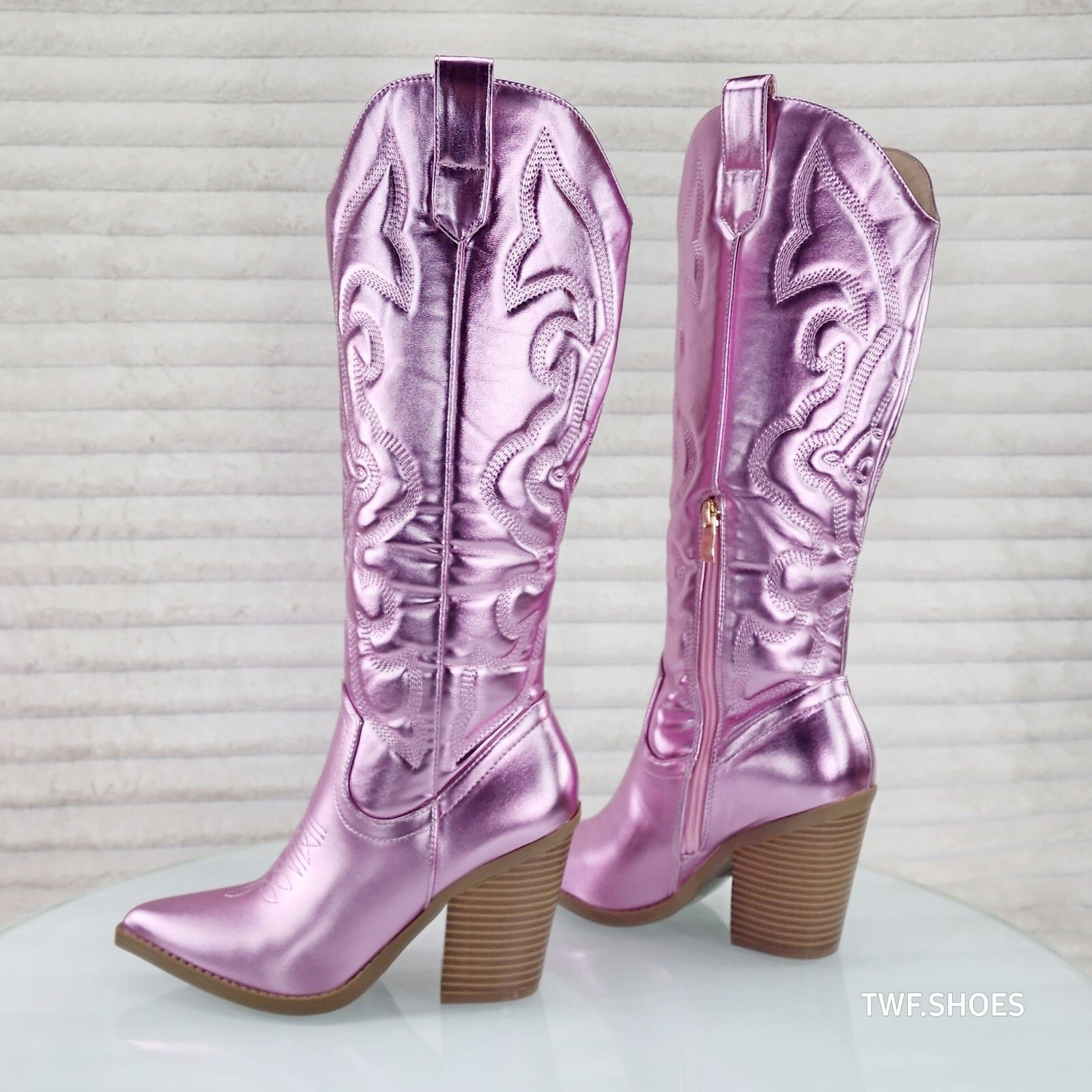 Other Electric Cowboy Metallic Matte Western Knee High Cowgirl Boo Size US 9 / IT 39 - 3 Thumbnail