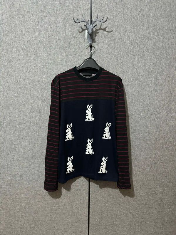 Prada Prada Colorblock Embroidered Logo Long Sleeve T-shirt Size US M / EU 48-50 / 2 - 1 Thumbnail