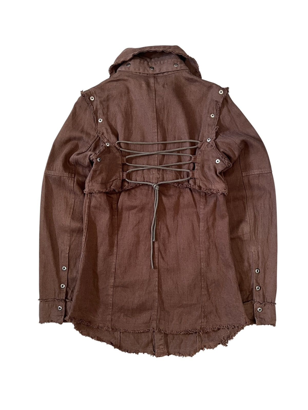 14th Addiction × GOSTAR DE FUGA × Japanese Brand Fuga Detached Lace-Up Button Shirt Jacket Size US XS / EU 42 / 0 - 3 Thumbnail