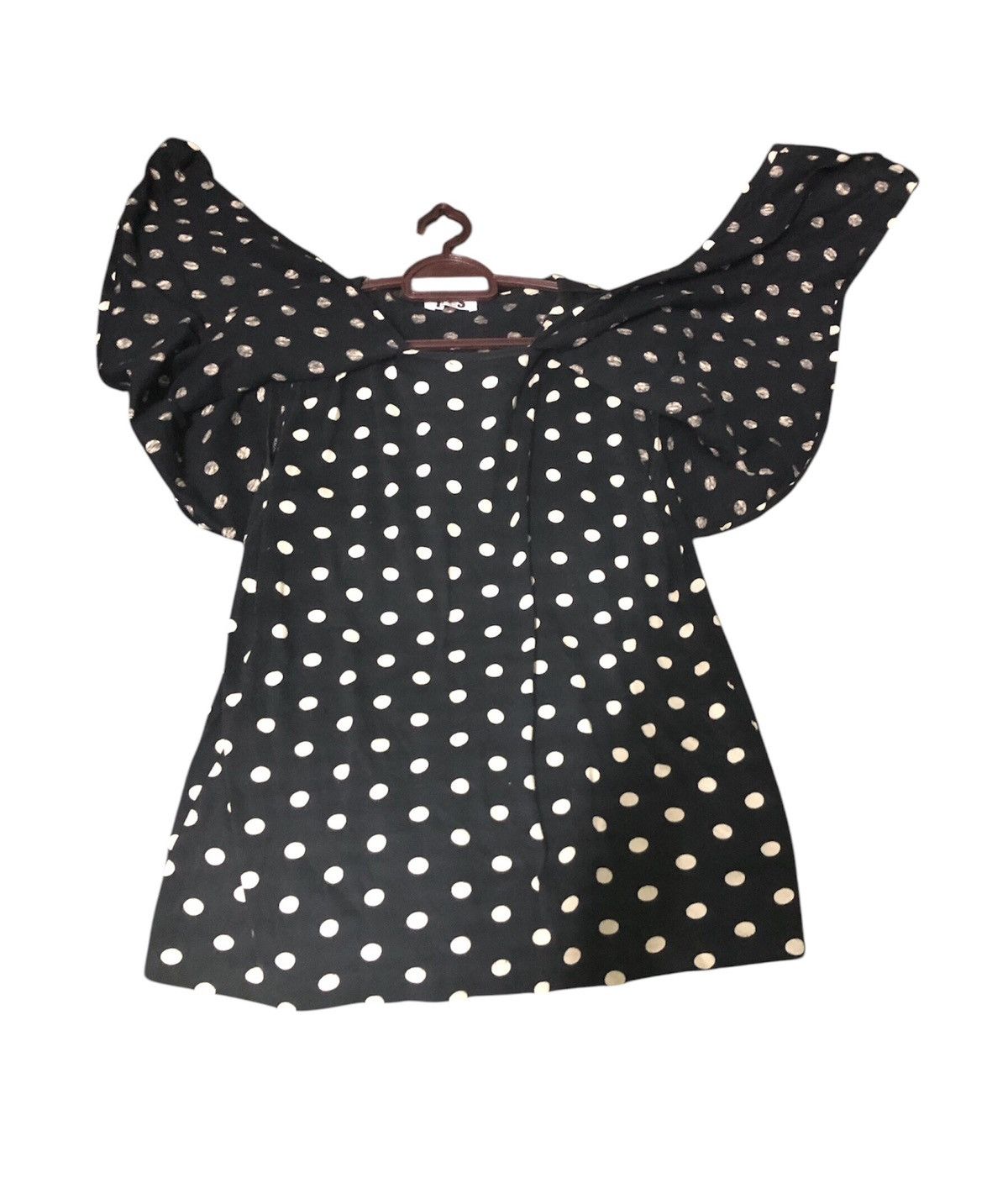Designer × Issey Miyake Issey Miyake Rare Design Blouse Polka Dots Black and White Size S / US 4 / IT 40 - 20 Thumbnail