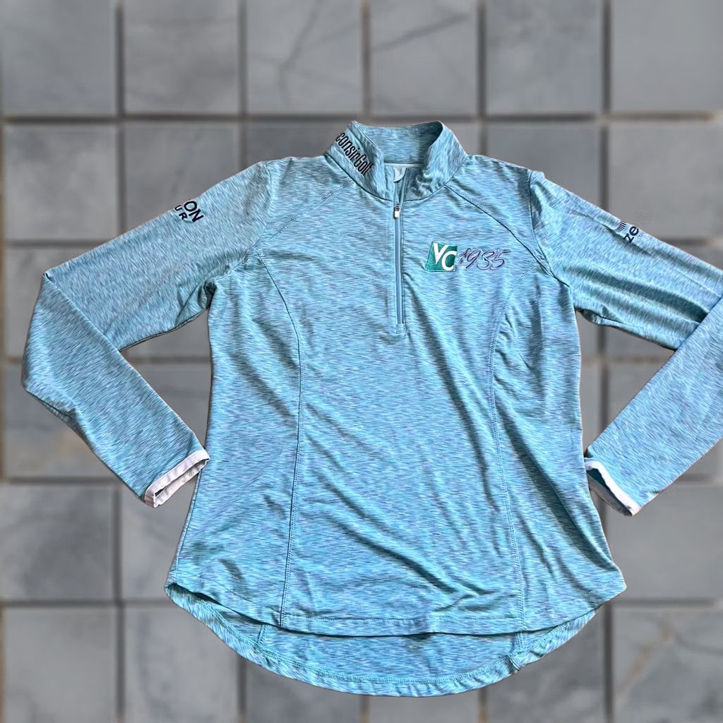 Vintage Zero Restriction Shirt Womens Medium Quarter Zip Performance Golf Green Qzip Size M / US 6-8 / IT 42-44 - 1 Thumbnail