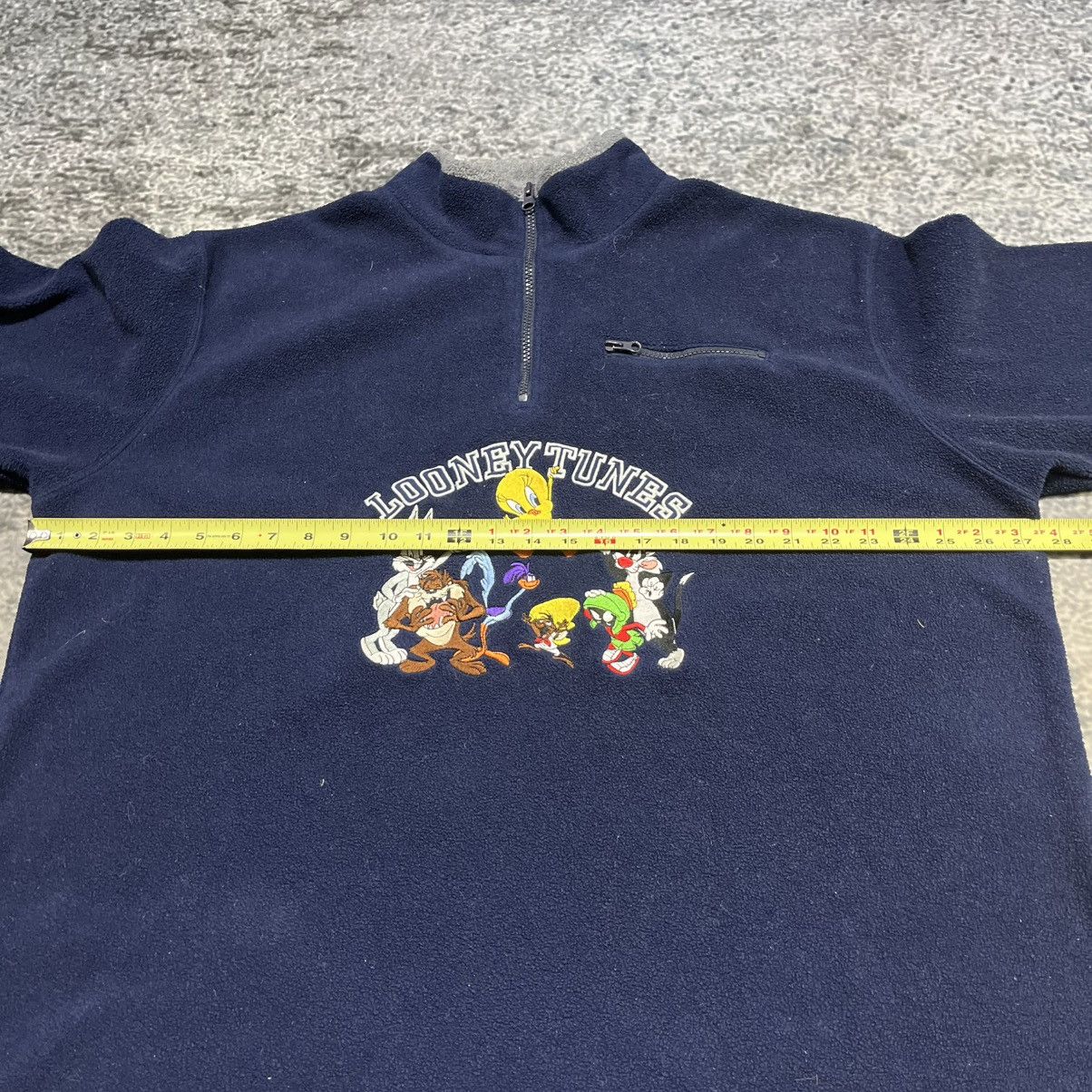 Warner Bros Vintage 90s Looney Tunes Embroidered 1/4 Zip Fleece Sweater Size US XXL / EU 58 / 5 - 8 Thumbnail