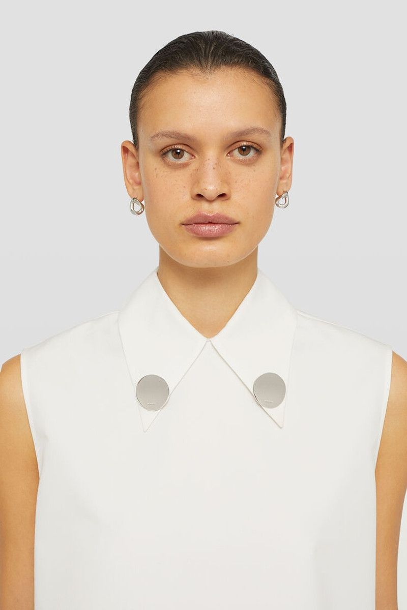 Jil Sander o1mt1gz0426 Mini Dress in White Size XS / US 0-2 / IT 36-38 - 2 Thumbnail