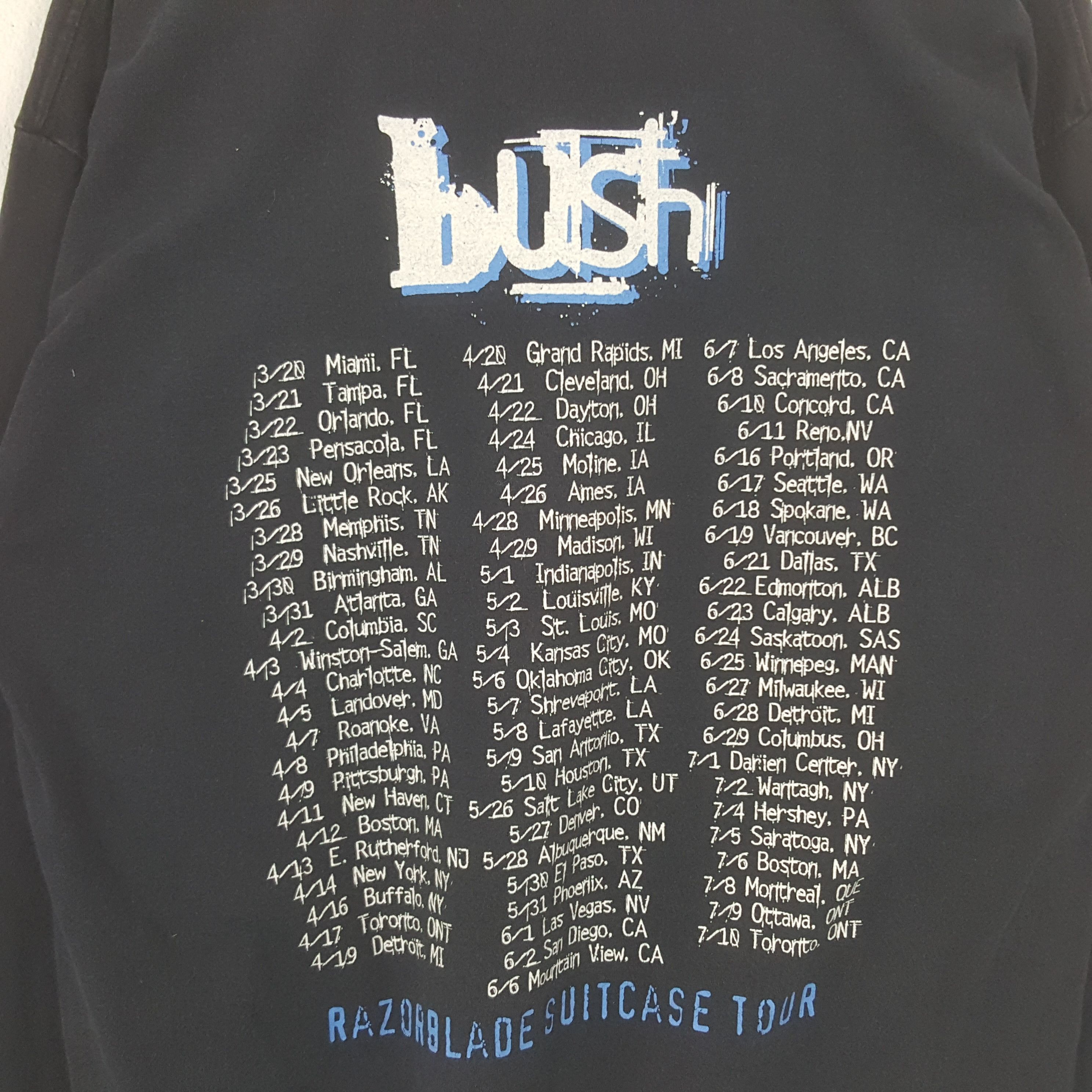 Band Tees VIntage Bushi Razorblade American Rock Tour Tshirt RR6 Size US XL / EU 56 / 4 - 2 Thumbnail