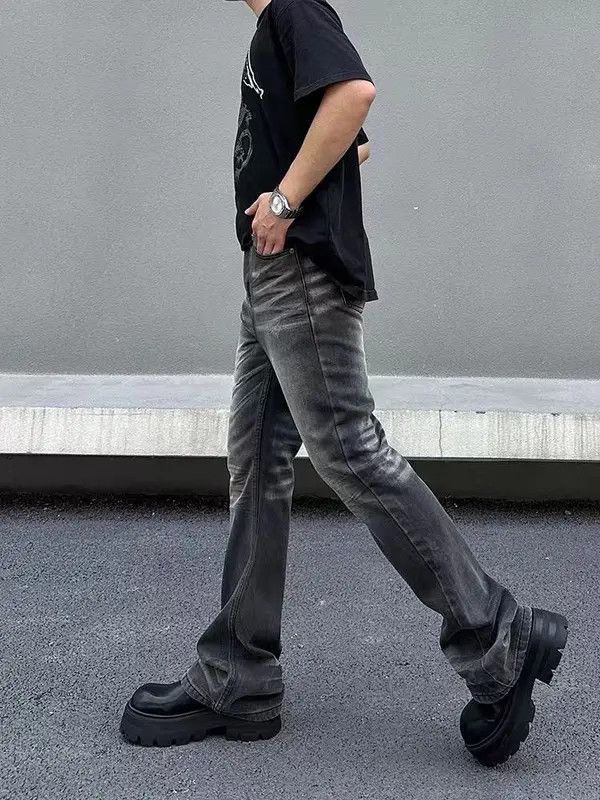 VIBE Street Vintage Gradient Washed Micro Flare Black Jeans Size US 30 / EU 46 - 6 Thumbnail