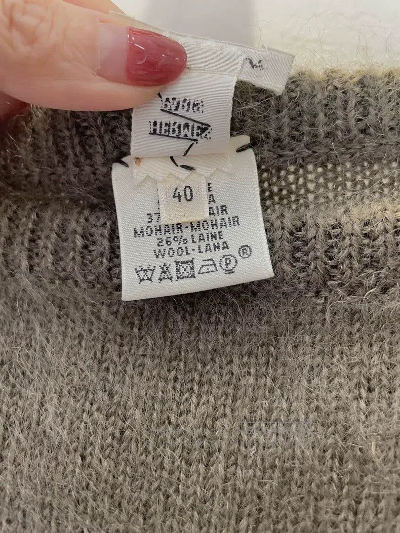 Hermes Hermes Olive green mohair long sweater Size S / US 4 / IT 40 - 4 Thumbnail