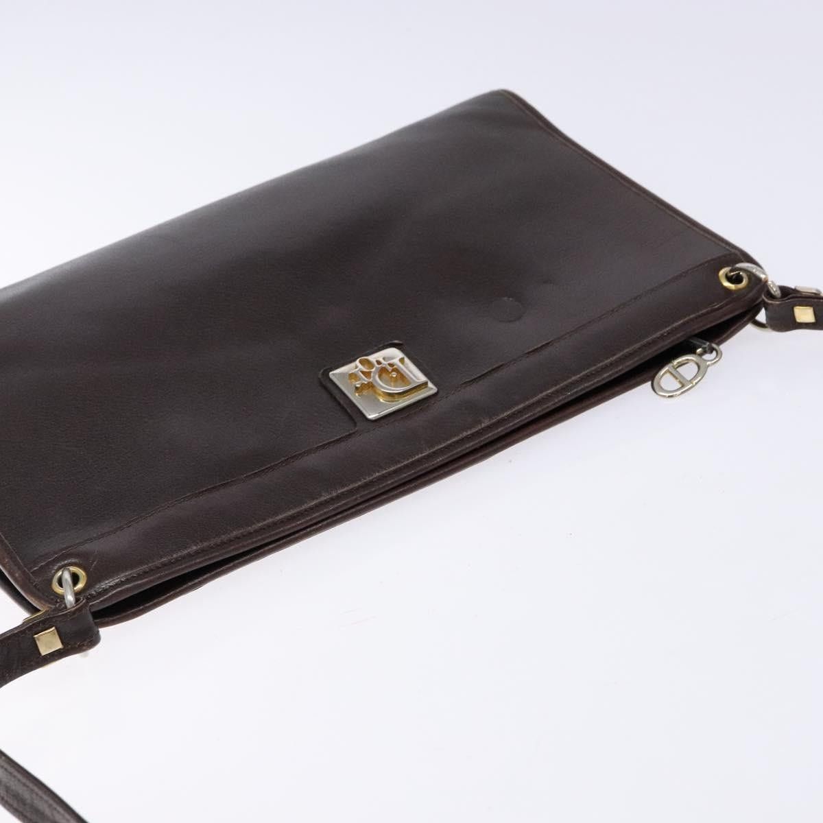 Dior DIOR Shoulder Bag Leather Dark Brown Gold Size ONE SIZE - 6 Thumbnail