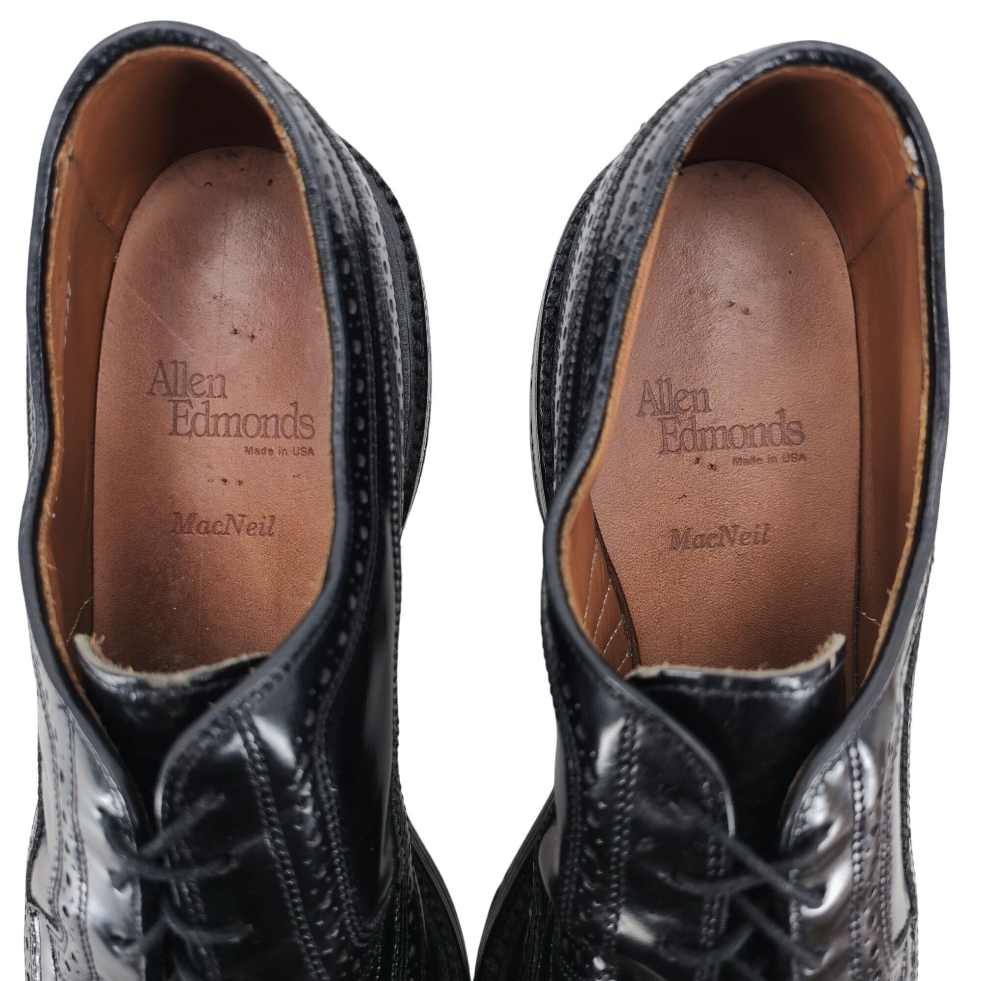 Allen Edmonds Allen Edmonds MacNeil Mens 11.5AAA Black Leather Dress Shoes Size US 11.5 / EU 44-45 - 5 Thumbnail