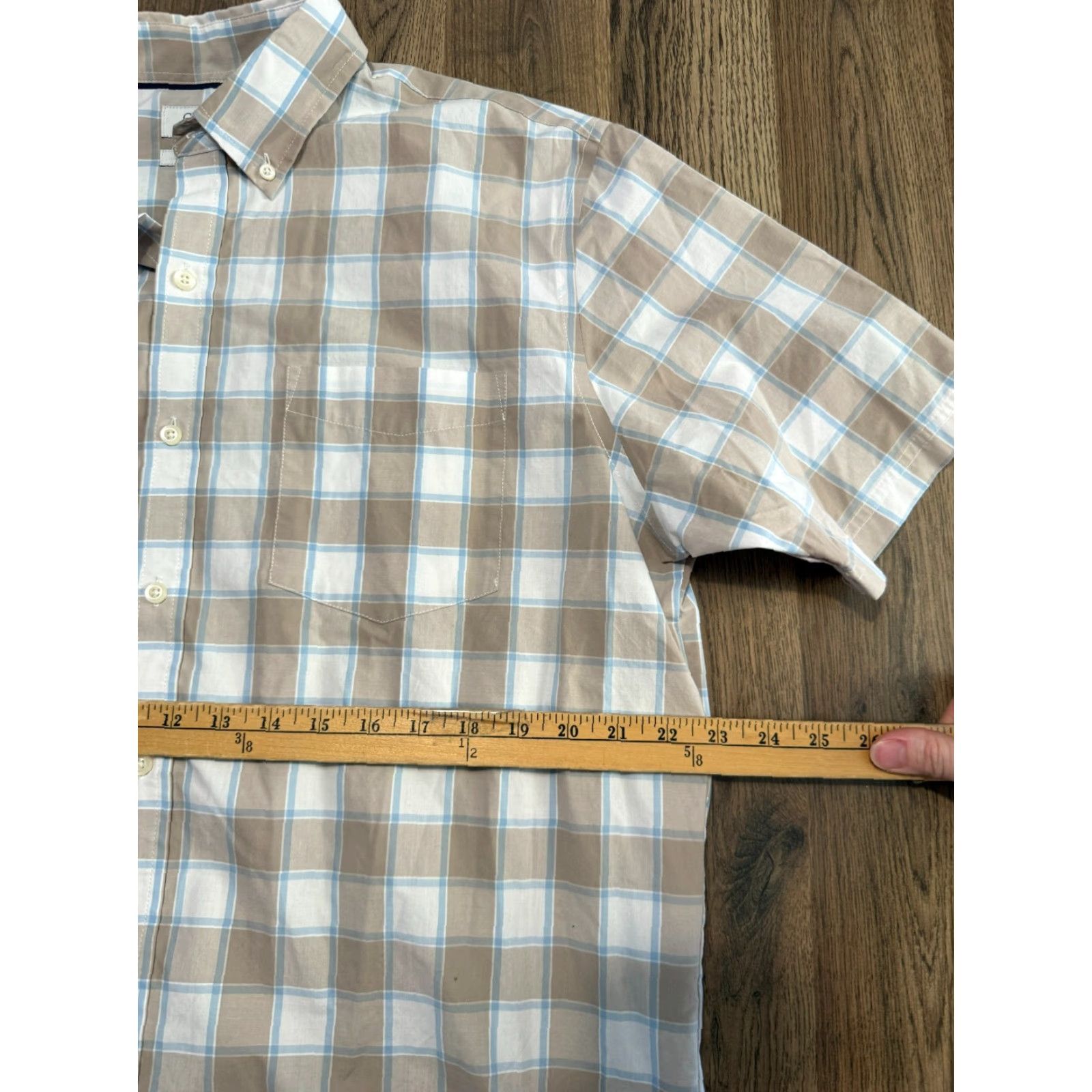 Croft & Barrow Croft & Barrow Shirt Mens Large Plaid Short Sleeve Button-Down Multicolor Cotton Summer Casual Womens? Size US L / EU 52-54 / 3 - 7 Thumbnail