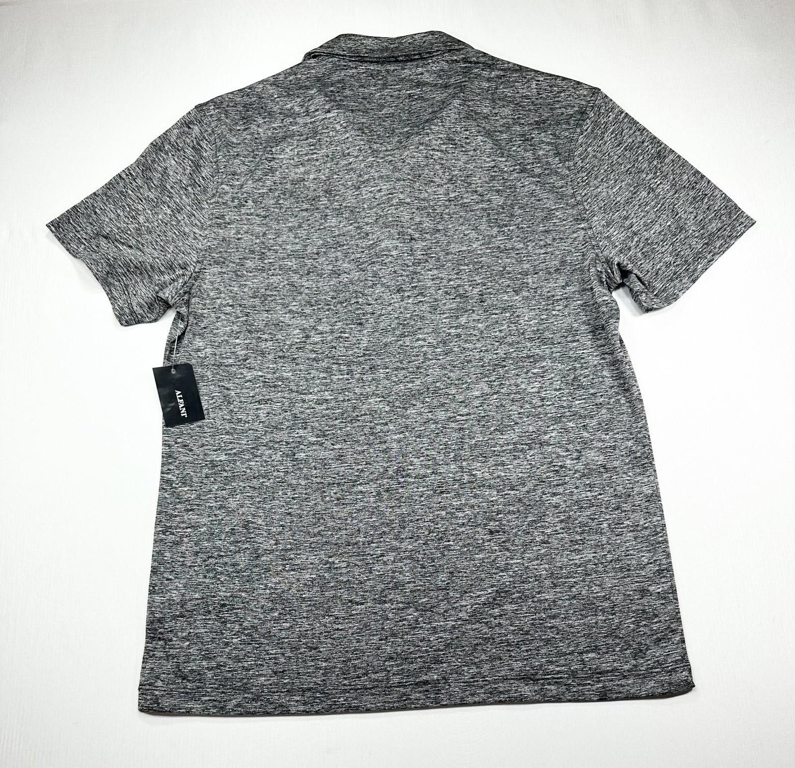 Alfani Alfani Stretch 1/4 Button Moisture Wicking Polo Shirt Gray S Size US S / EU 44-46 / 1 - 2 Thumbnail