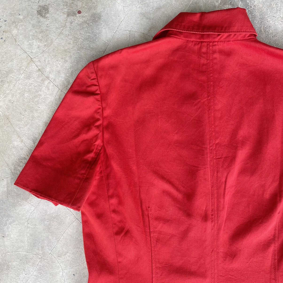 Givenchy Vintage Givenchy Boutiques Red Short Sleeve Women Blazer Size US S / EU 44-46 / 1 - 20 Thumbnail