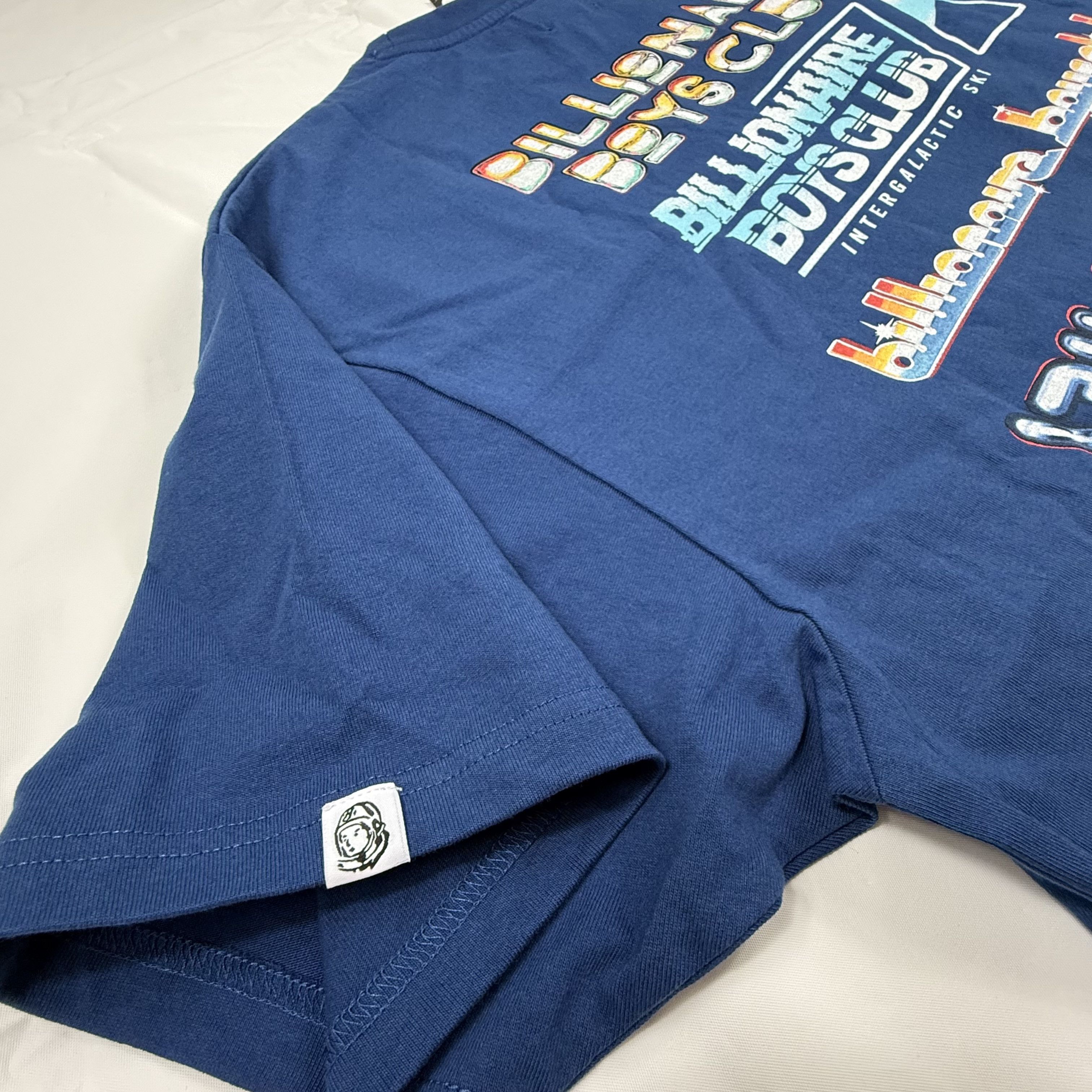 Billionaire Boys Club Billionaire Boys Club Blue Cropped Boxy Graphic T-Shirt XXL Size US XXL / EU 58 / 5 - 7 Thumbnail