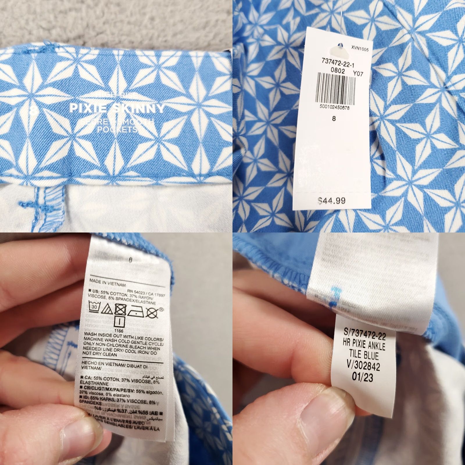 Old Navy Old Navy Pixie Ankle Pants Womens 8 New NWT Hi Rise Skinny Secret Smooth Pockets Size 30" / US 8 / IT 44 - 8 Thumbnail