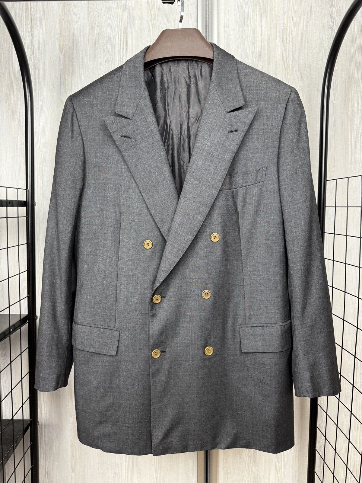 Brioni Brioni Double-Breasted grey wool made in Italy blazer Size 44R - 2 Thumbnail