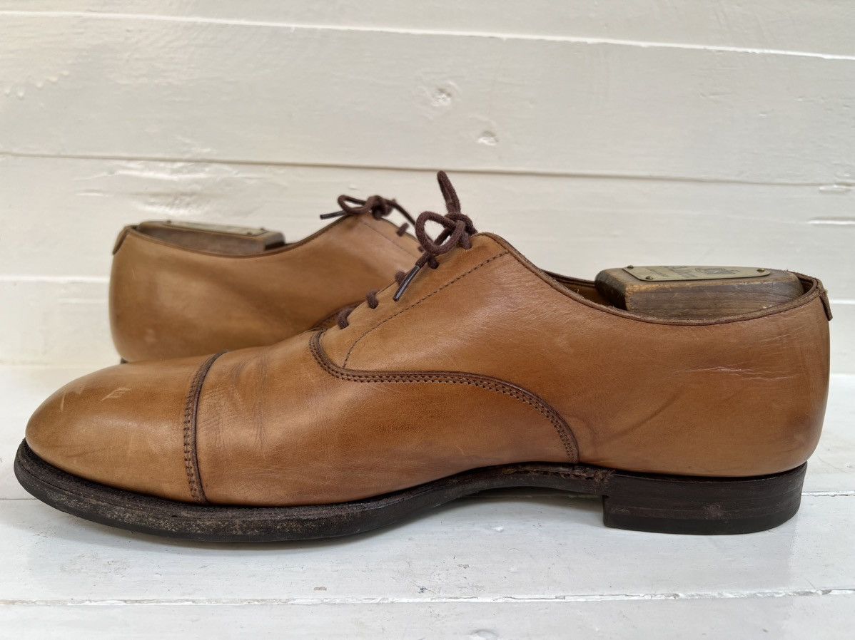 Crockett & Jones Crockett Jones Handgrade Brown leather Cap Toe Oxford Shoes Size US 10 / EU 43 - 7 Thumbnail