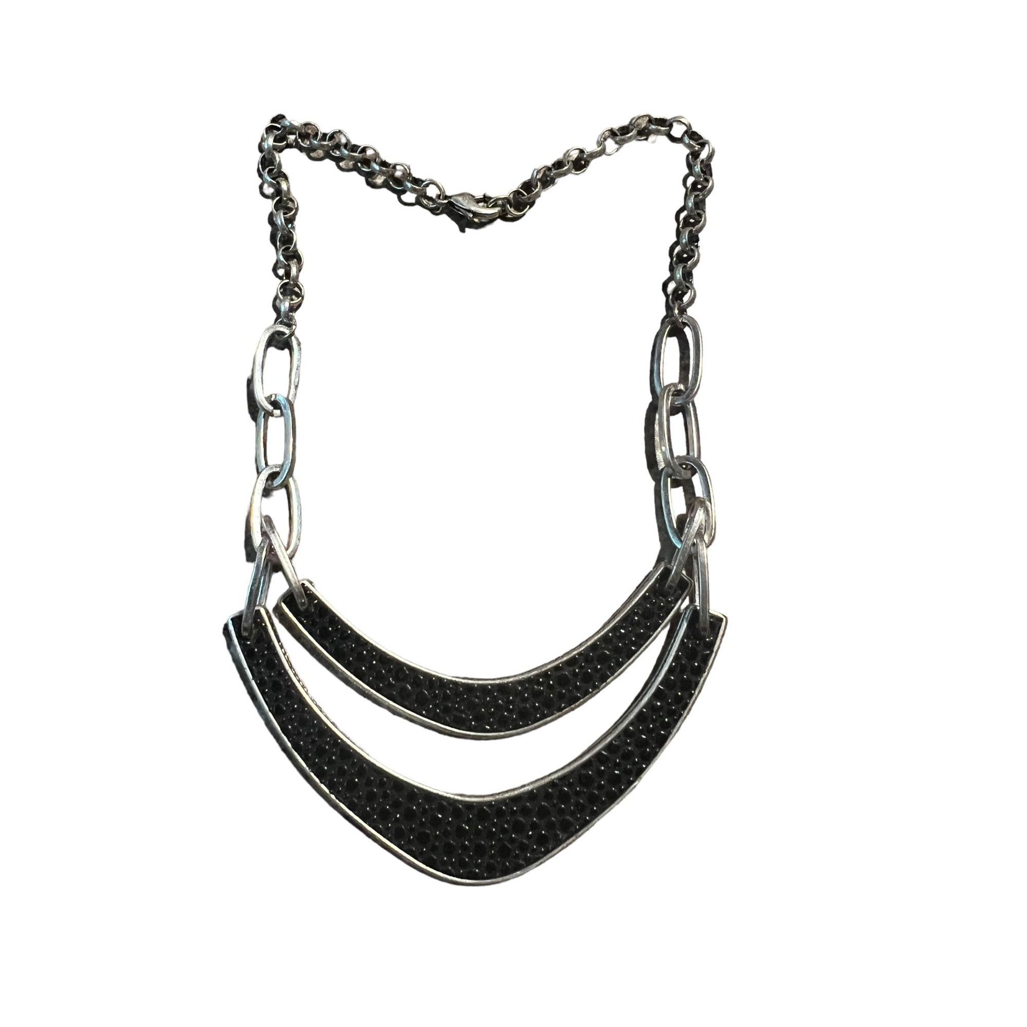 Other Premier Designs Fade to Black Necklace Matte Silver Reversib Size ONE SIZE - 1 Thumbnail