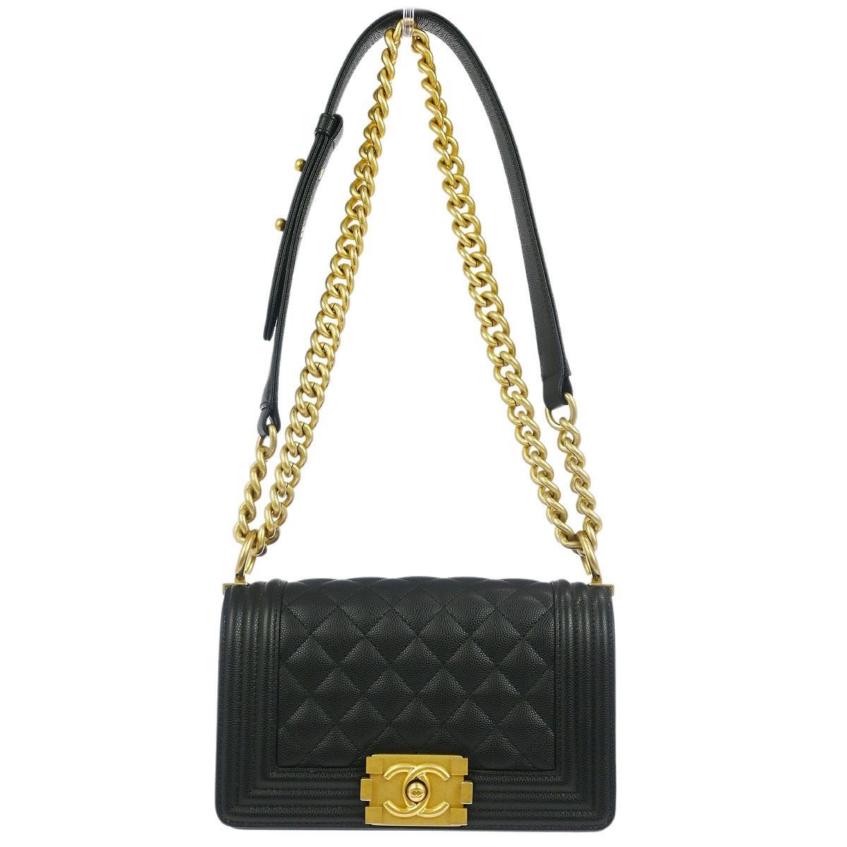 Chanel Chanel Boy Flap Bag Quilted Caviar Size ONE SIZE - 1 Thumbnail
