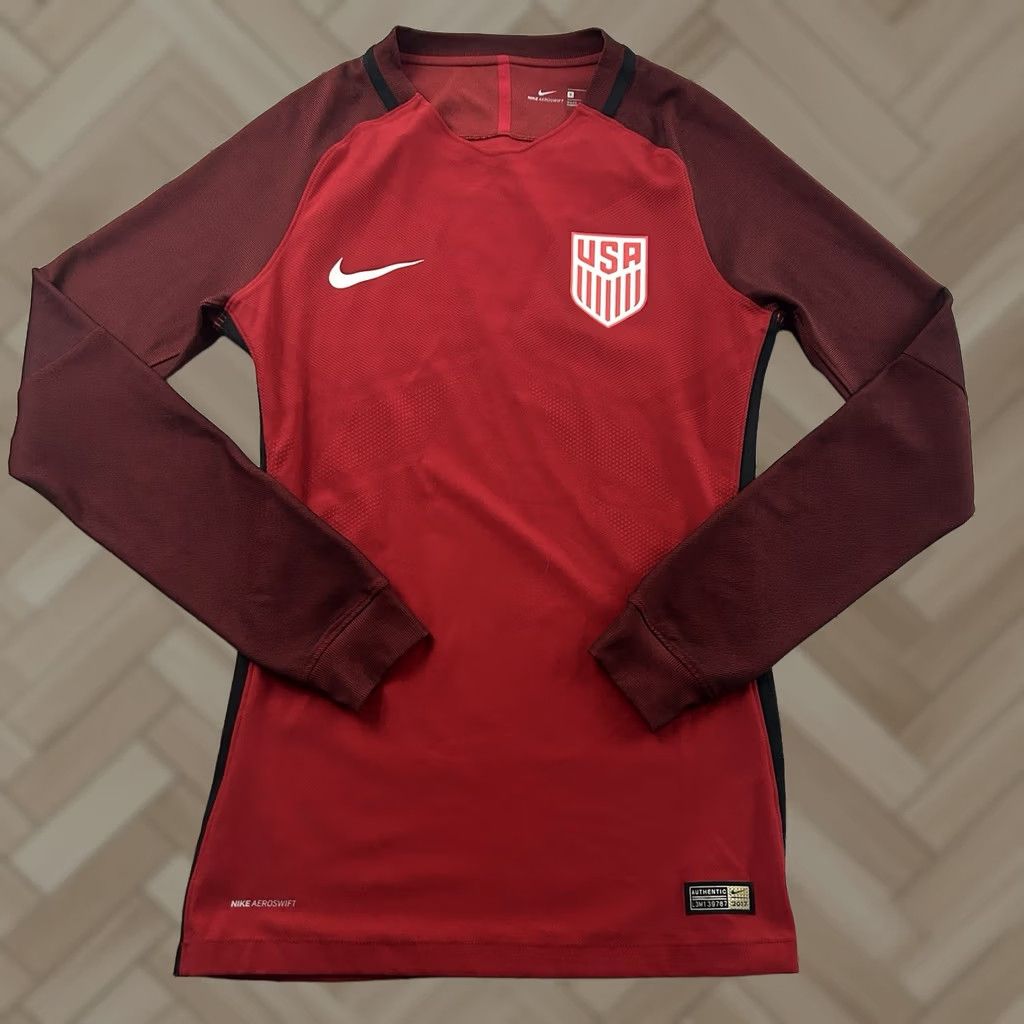 Nike Nike Aeroswift USA Training Long Sleeve Soccer Shirt Men S Red Size US S / EU 44-46 / 1 - 1 Thumbnail