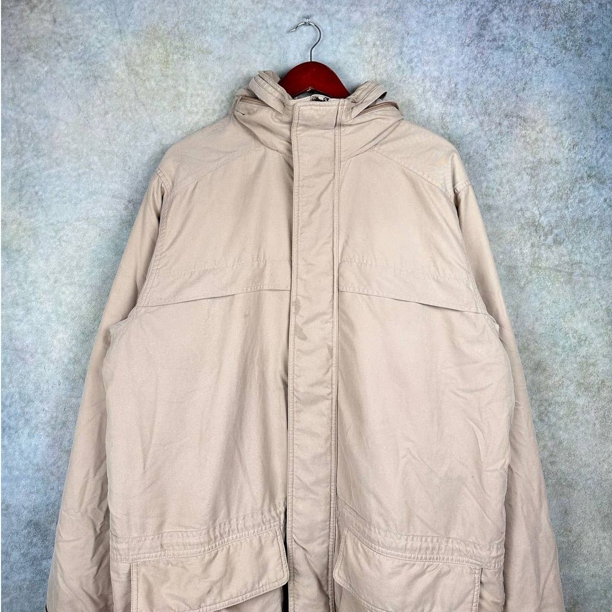 L.L. Bean × Vintage Vintage 90s LL Bean Long-Line Khaki Parka Coat L Tall Size US L / EU 52-54 / 3 - 2 Thumbnail