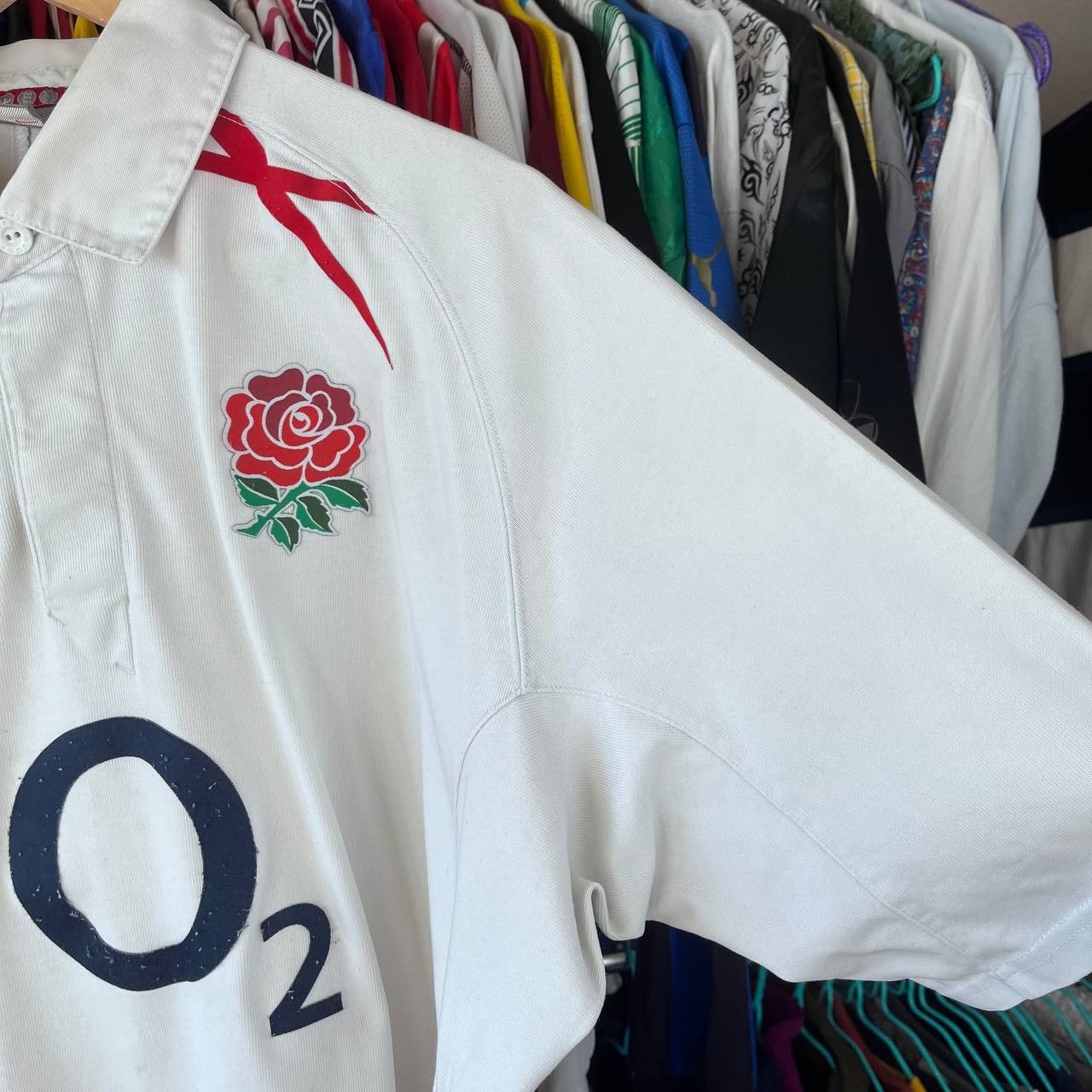 Nike NIke England Rugby World Cup 2007 Jersey Polo Tshirt Size US XXL / EU 58 / 5 - 3 Thumbnail