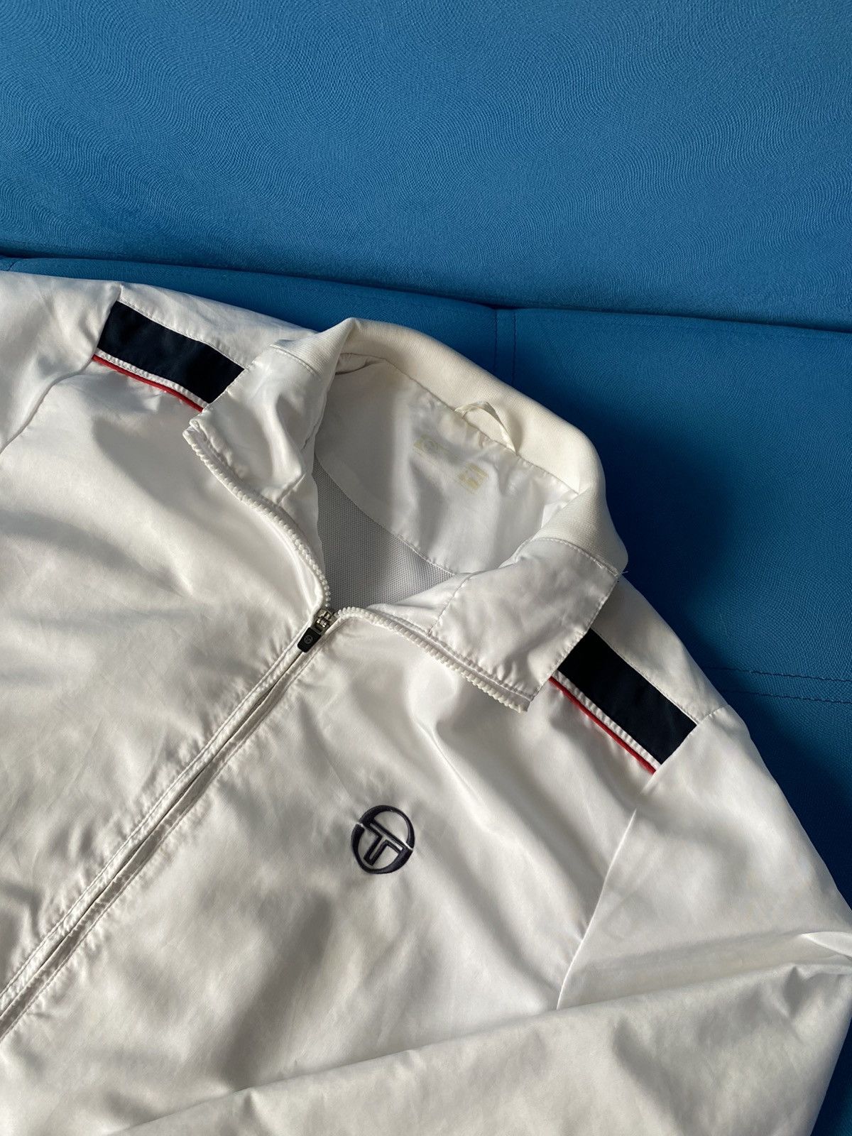 Sergio Tacchini vintage Sergio Tacchini tracksuit jacket white Size US L / EU 52-54 / 3 - 5 Thumbnail