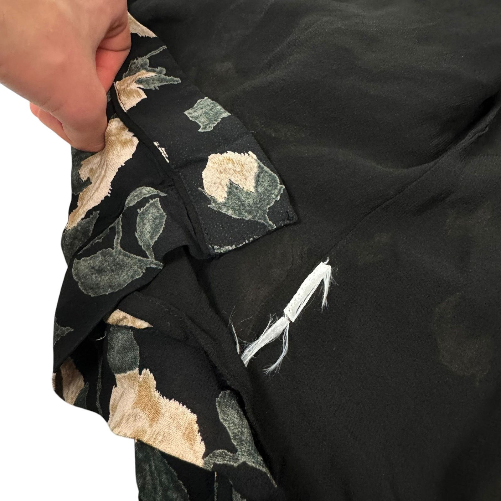 Ganni × Japanese Brand Ganni Black Floral Kimono Dress Size S / US 4 / IT 40 - 6 Thumbnail