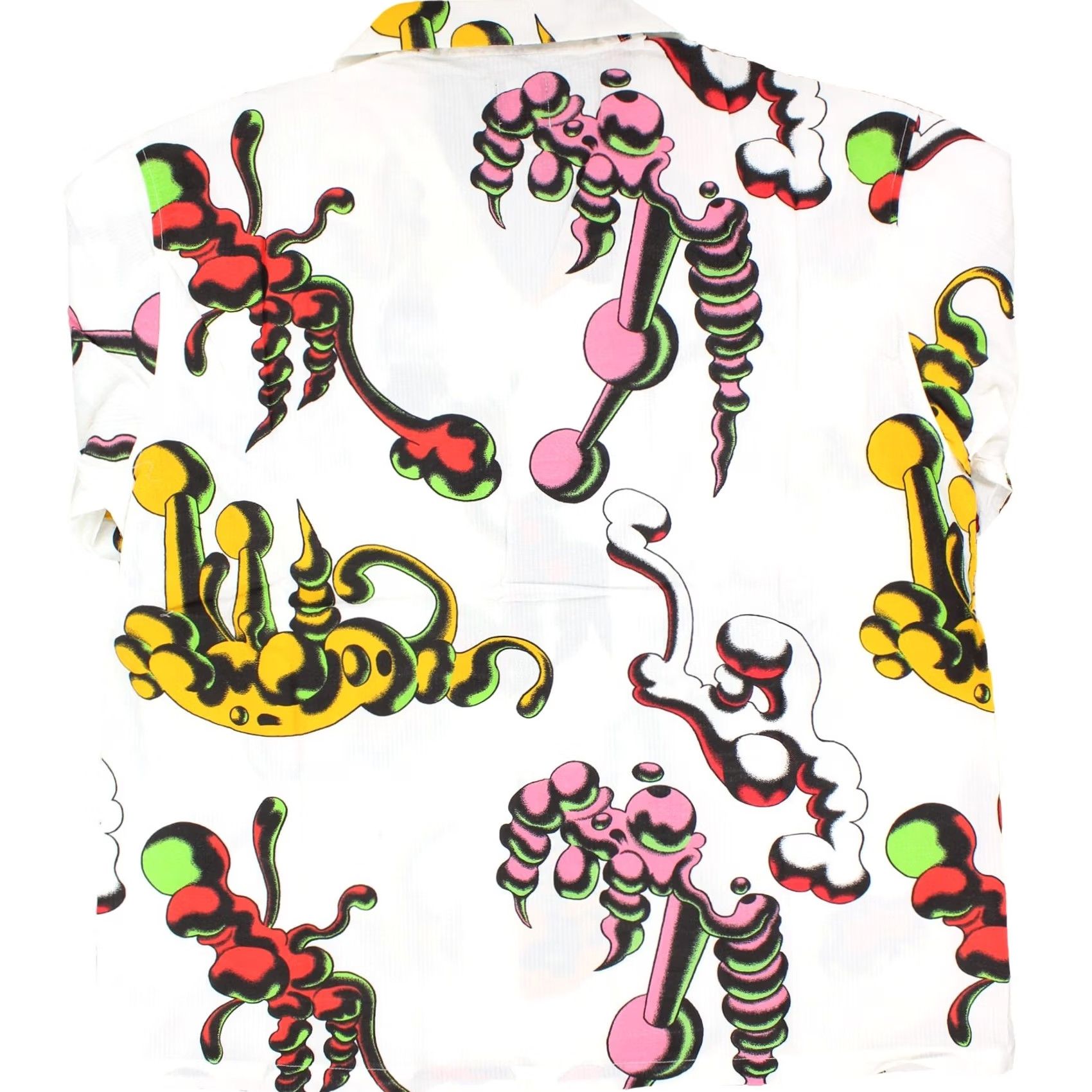 Brain Dead Brain Dead Tetsunori Tawaraya Seersucker Button-Up Shirt Mens M White/ Multi Graphic Print Casual, Travel, Workwear, Relaxed Fit Size US M / EU 48-50 / 2 - 2 Thumbnail