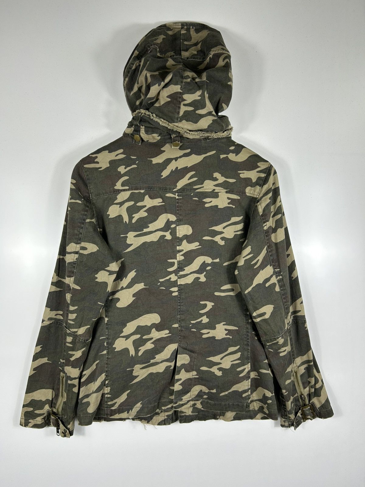 Japanese Brand ⚡️Vintage Fazbee Camo Hooded Multi Pocket Zipper Jacket Size M / US 6-8 / IT 42-44 - 15 Thumbnail