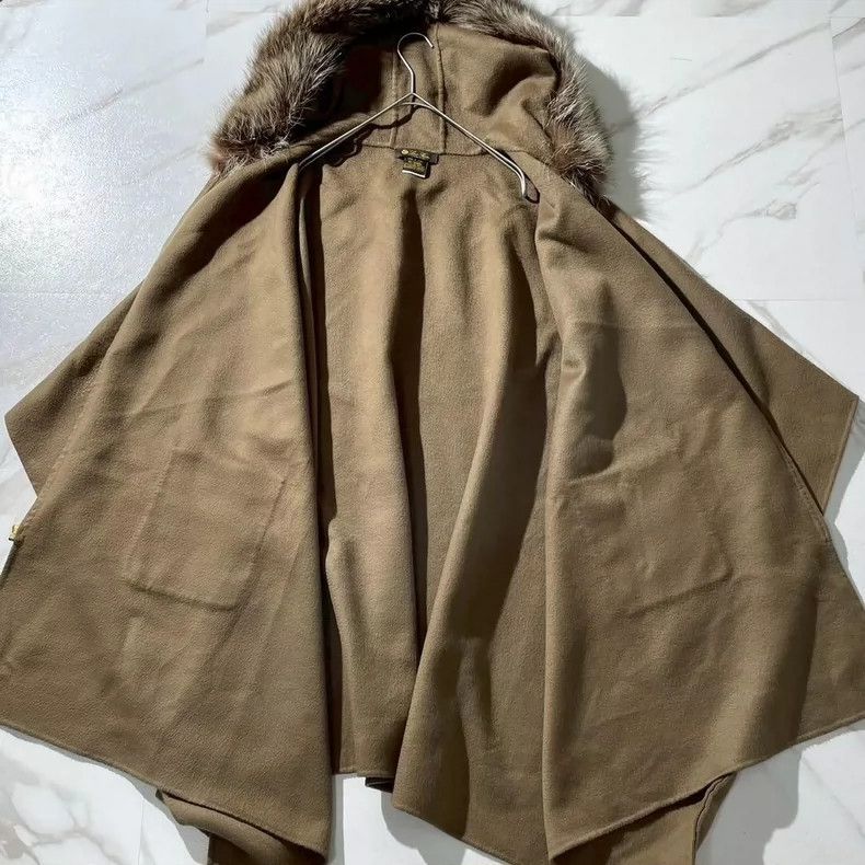 Loro Piana LORO PIANA Cashmere cap cloak with fur trim Size M / US 6-8 / IT 42-44 - 5 Thumbnail