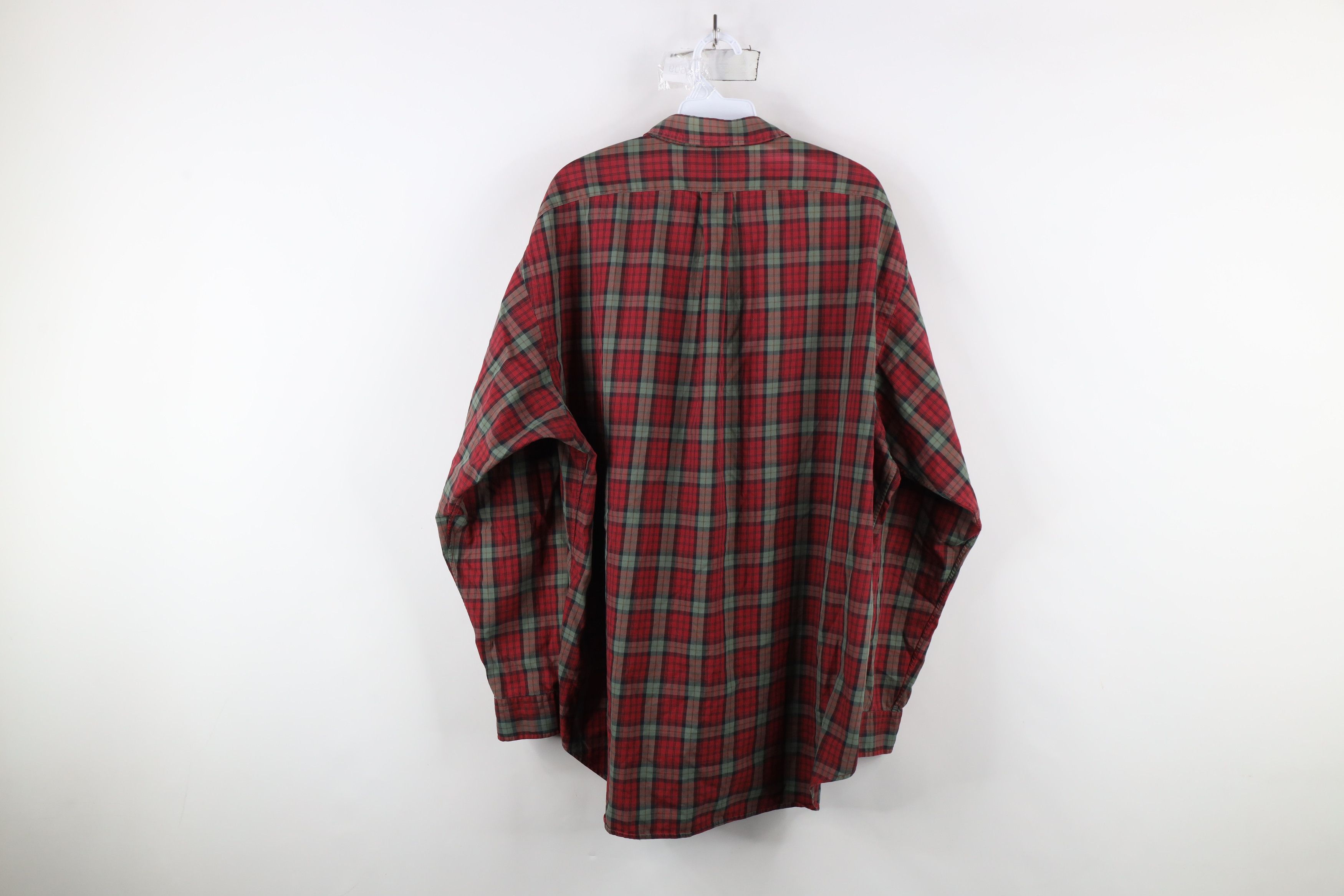 Ralph Lauren × Vintage Vintage 90s Ralph Lauren Pocket Collared Button Shirt Plaid Size US XL / EU 56 / 4 - 9 Thumbnail