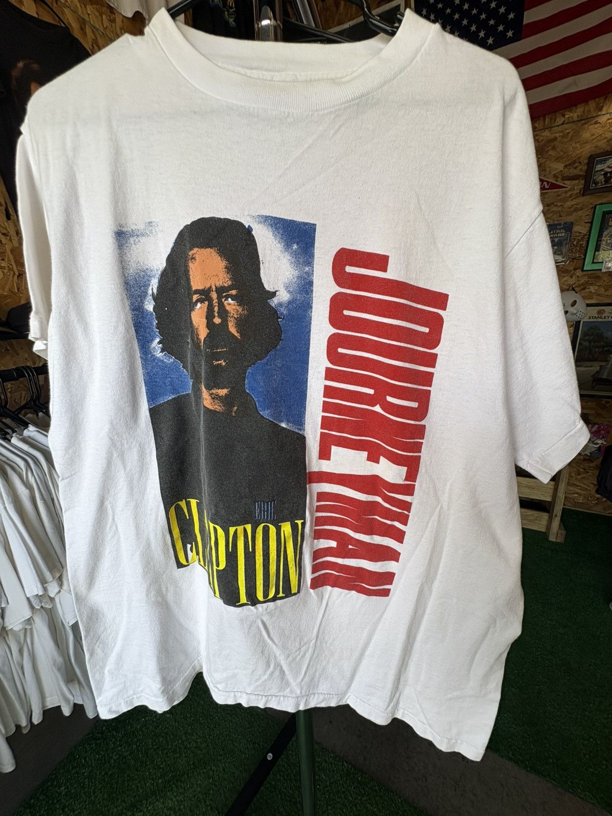 Band Tees 1990 Eric Clapton Journey Man Tour T-Shirt Size US XL / EU 56 / 4 - 3 Thumbnail