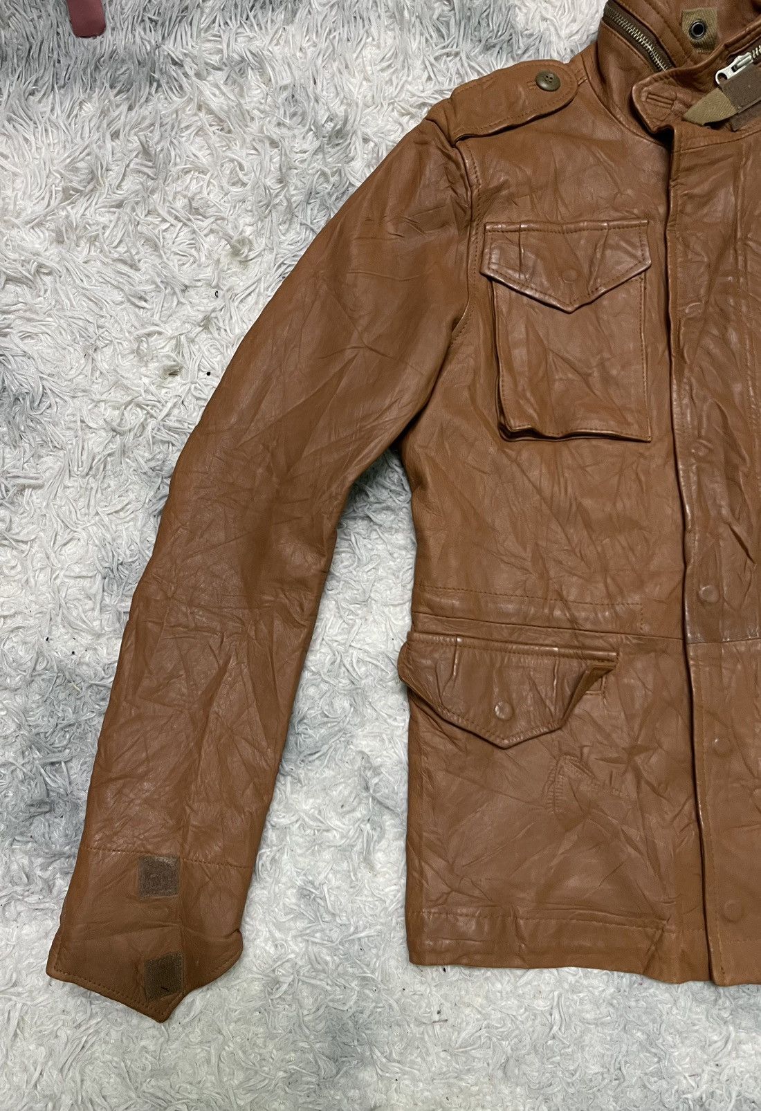 PPFM 2000s PPFM MULTI-POCKET LEATHER JACKET Size US M / EU 48-50 / 2 - 3 Thumbnail