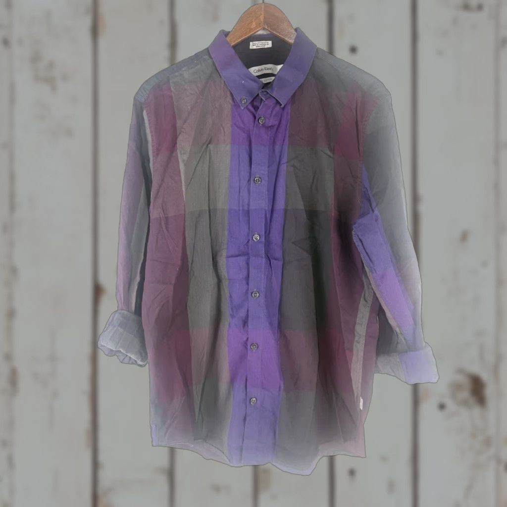 Calvin Klein Calvin Klein Colorblock Button-Up Shirt Men’s Regular Large Multicolor Casual Workwear Size US L / EU 52-54 / 3 - 1 Thumbnail