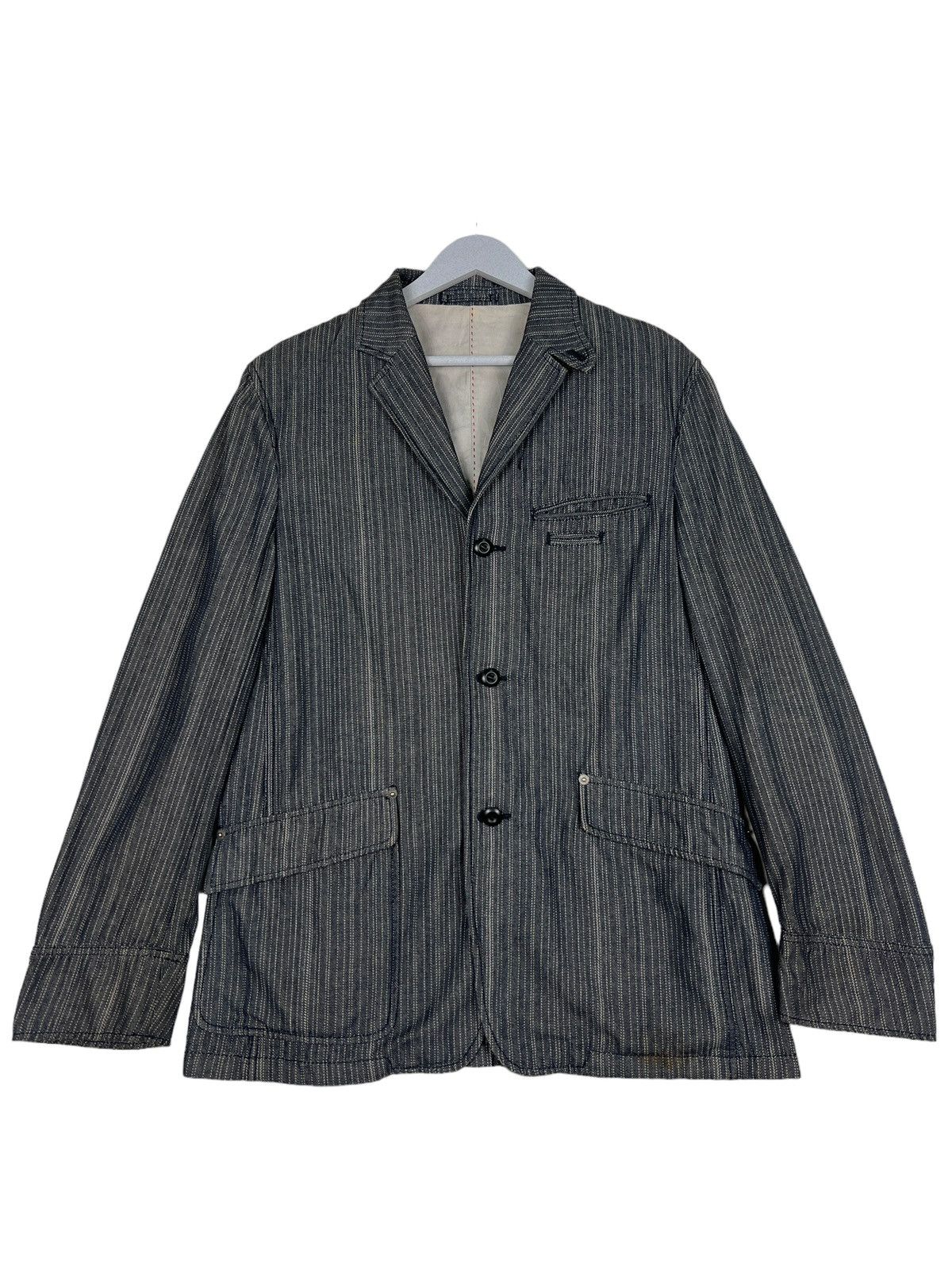 PPFM 🔥 PPFM STRIPE DENIM JACKET Size US L / EU 52-54 / 3 - 2 Thumbnail