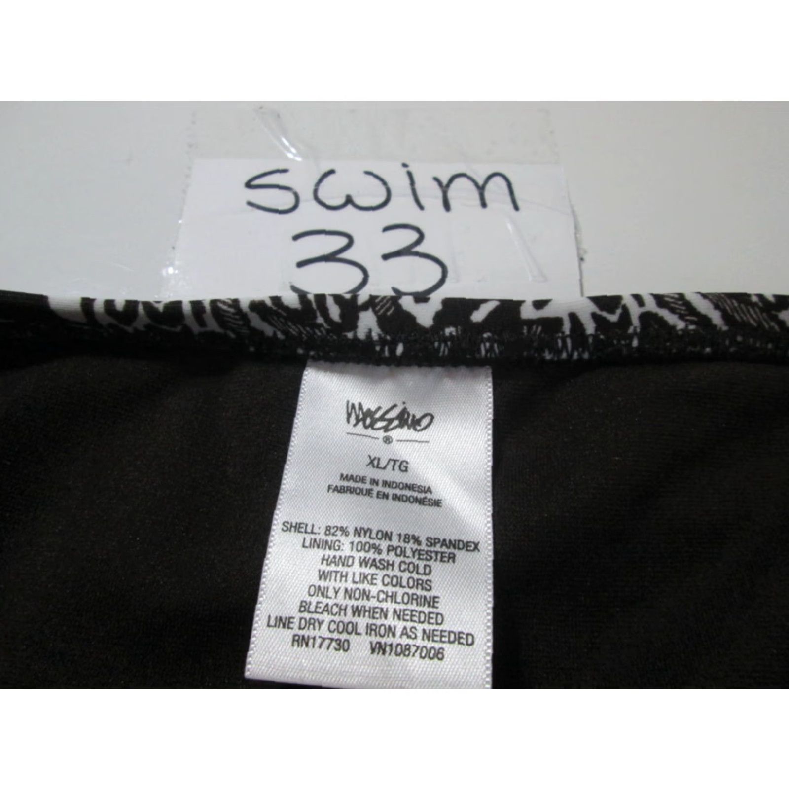 Mossimo Mossimo Womens Bottom XL Hipster Ruched Spotted Brown/White Swimwear Size 40" / US 18 - 4 Thumbnail