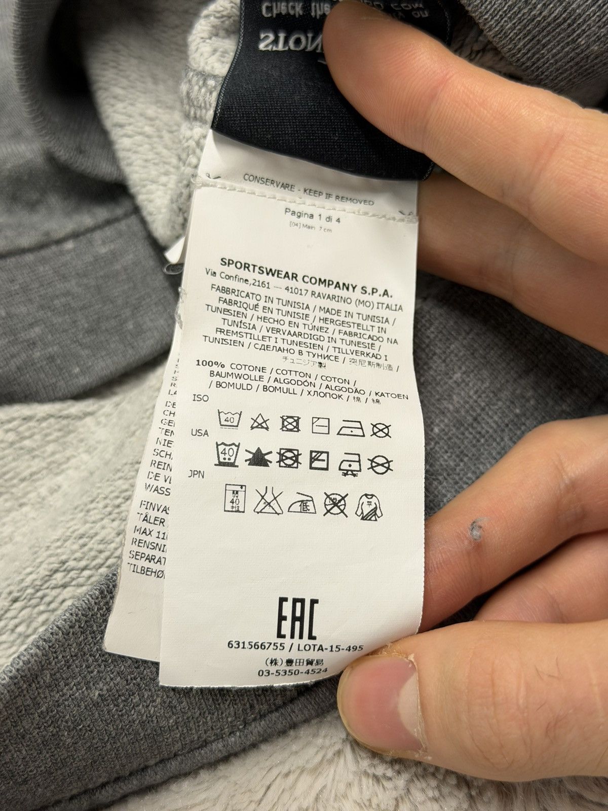 Stone Island Stone Island Gray Sweatshirt Size US L / EU 52-54 / 3 - 8 Thumbnail