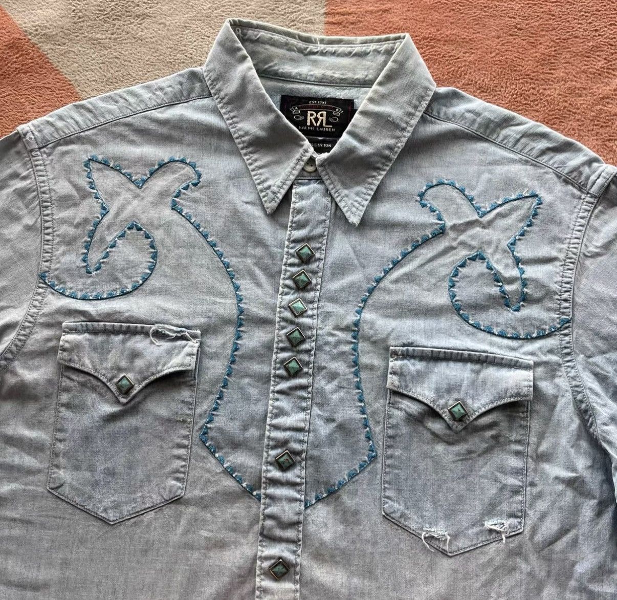 Ralph Lauren Western Shirt - Ralph Lauren K22 Size US L / EU 52-54 / 3 - 3 Thumbnail