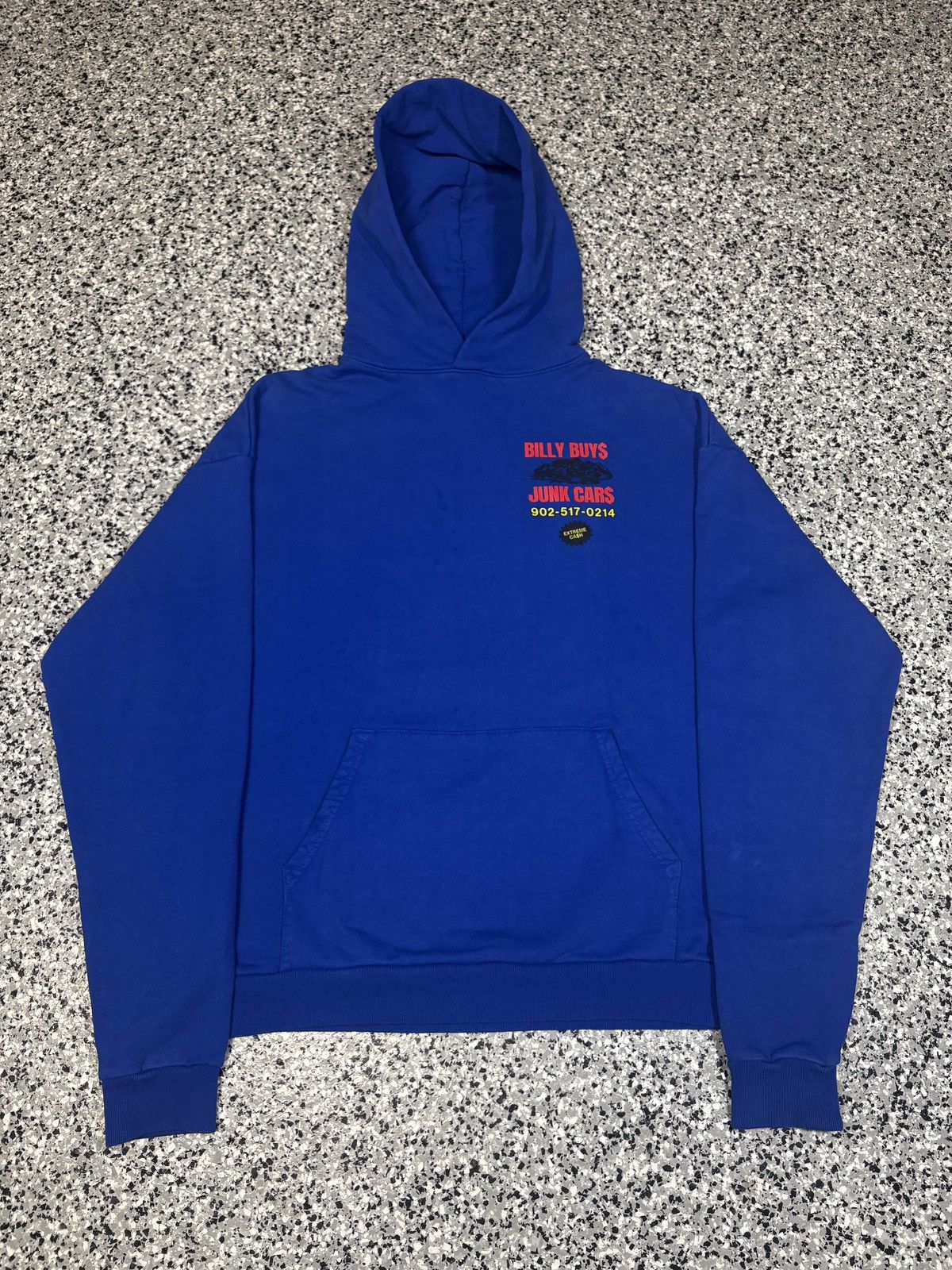 Billy Hill 2021 Billy Hill “I Buy Junk Cars” Neon Blue Hoodie Size XL Size US XL / EU 56 / 4 - 2 Thumbnail