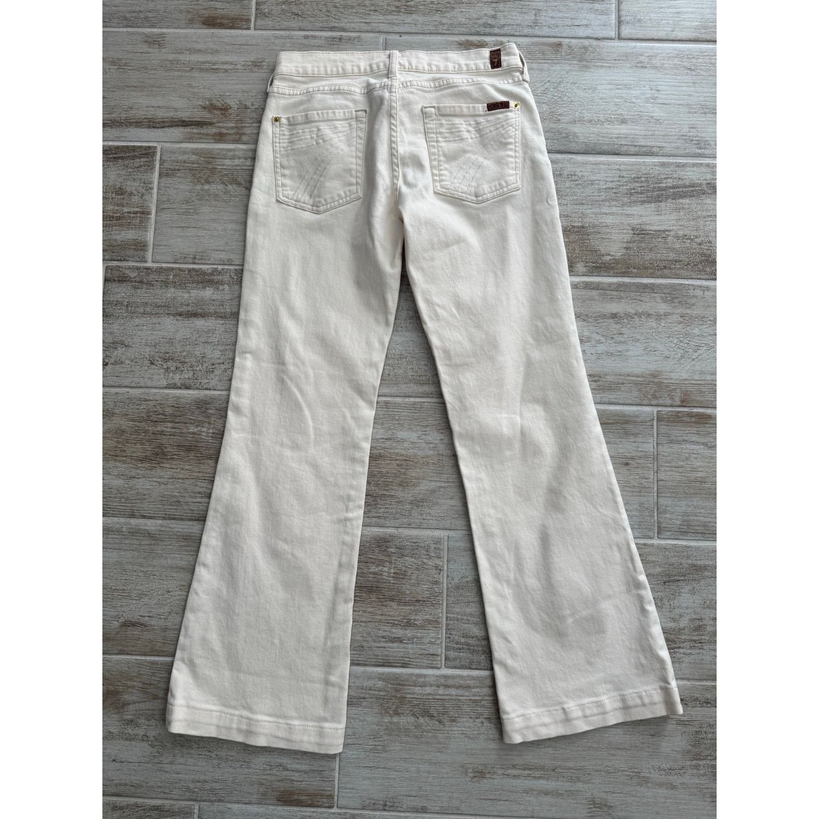 7 For All Mankind 7 For All Mankind Dojo Jeans low Wide Leg flare Y2K vintage Size 28" / US 6 / IT 42 - 5 Thumbnail