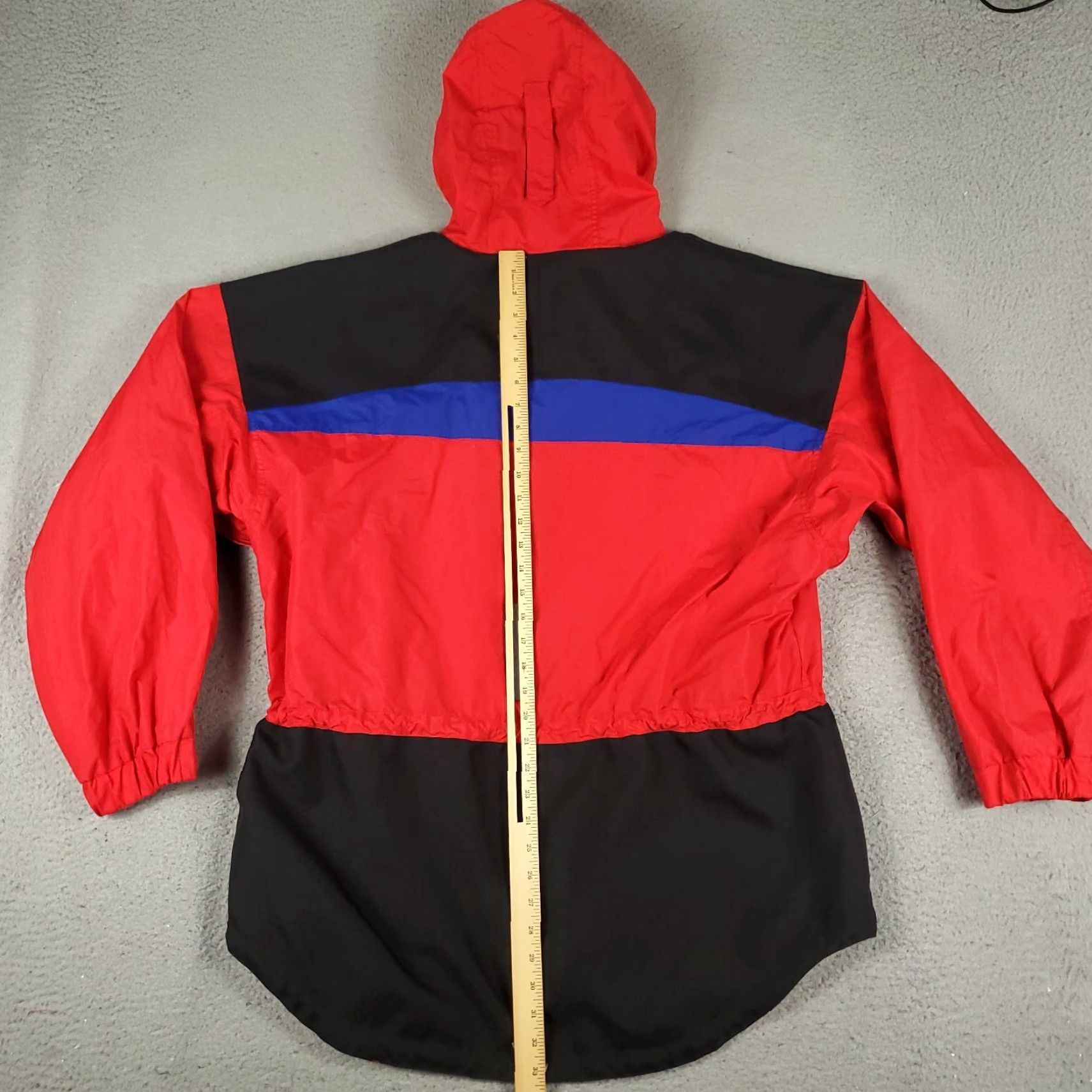 Vintage Columbia Jacket Mens Size Large Red Nylon Full Zip Hooded Windbreaker Short Length Sports Size US L / EU 52-54 / 3 - 6 Thumbnail