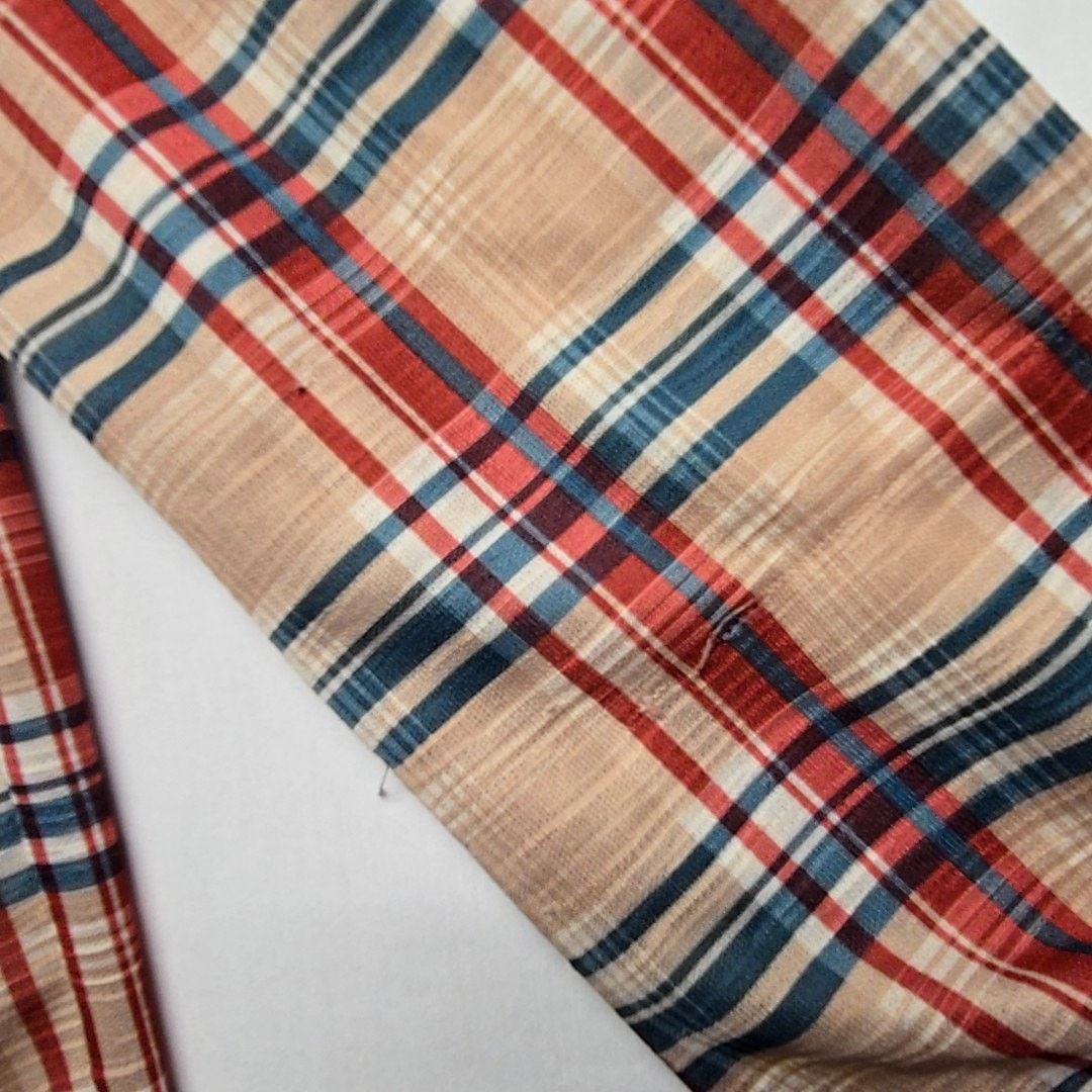 Vintage Vintage Plaid Button-Up Beige Red Blue Checkered Small Shirt Size S / US 4 / IT 40 - 13 Thumbnail