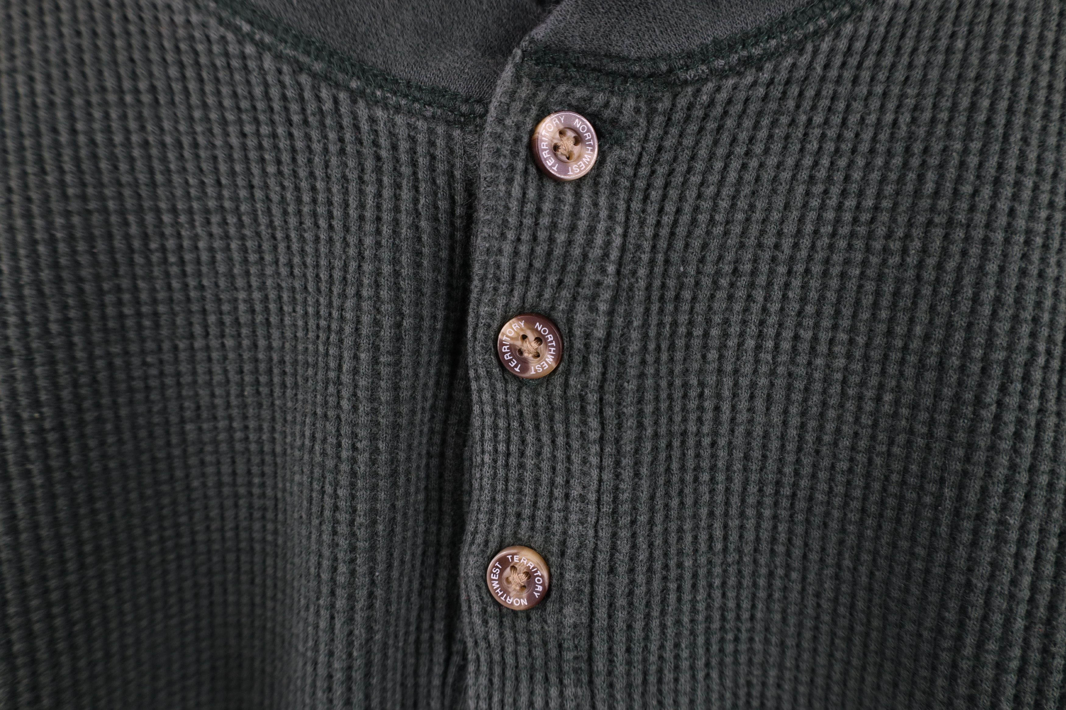 Vintage Vintage 90s Streetwear Waffle Long Sleeve Henley T-Shirt Size US XXL / EU 58 / 5 - 4 Thumbnail