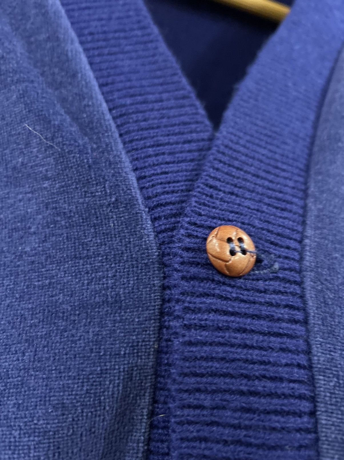 Izod × Lacoste VTG 70s 80s Izod Lacoste Blue Velour Knit Cardigan Sweater Size US L / EU 52-54 / 3 - 7 Thumbnail