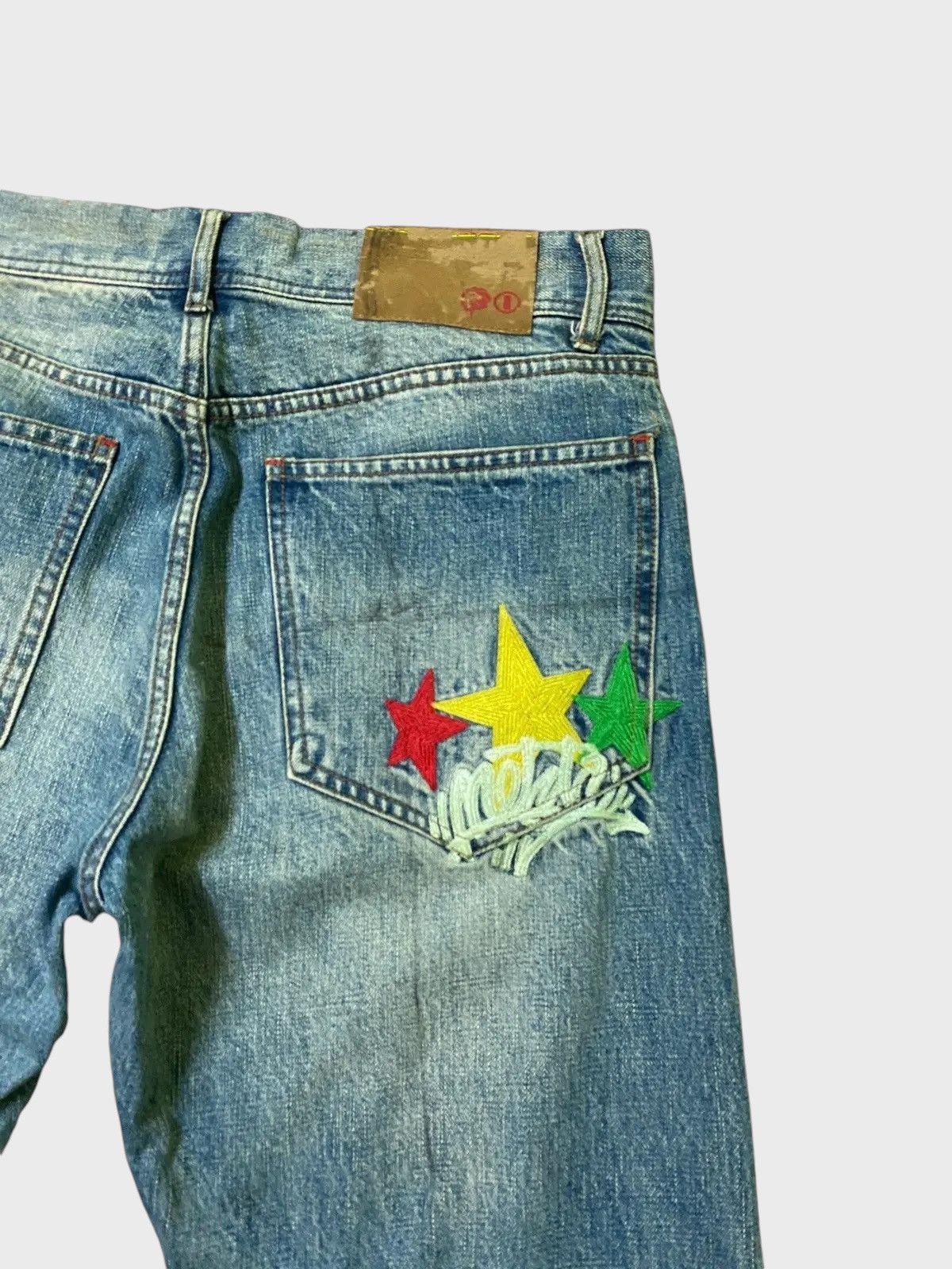 Japanese Brand NESTA BRAND Embroidered 🇲🇱 Mud Wash Selvedge Denim Size US 35 - 11 Thumbnail