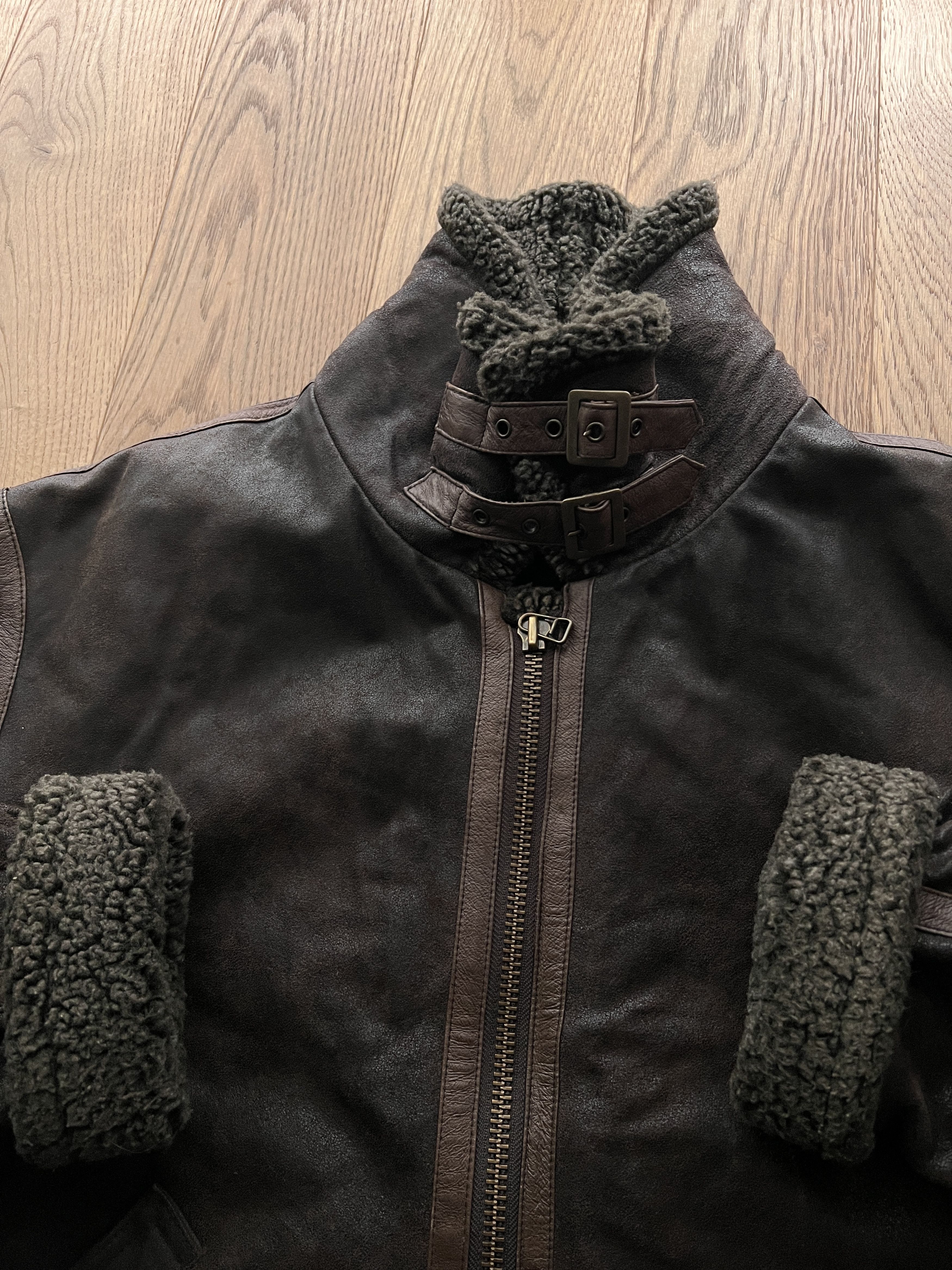 Genuine Leather 14th Addiction Yohji Yamamoto style leather aviator jacket Size US XL / EU 56 / 4 - 13 Thumbnail