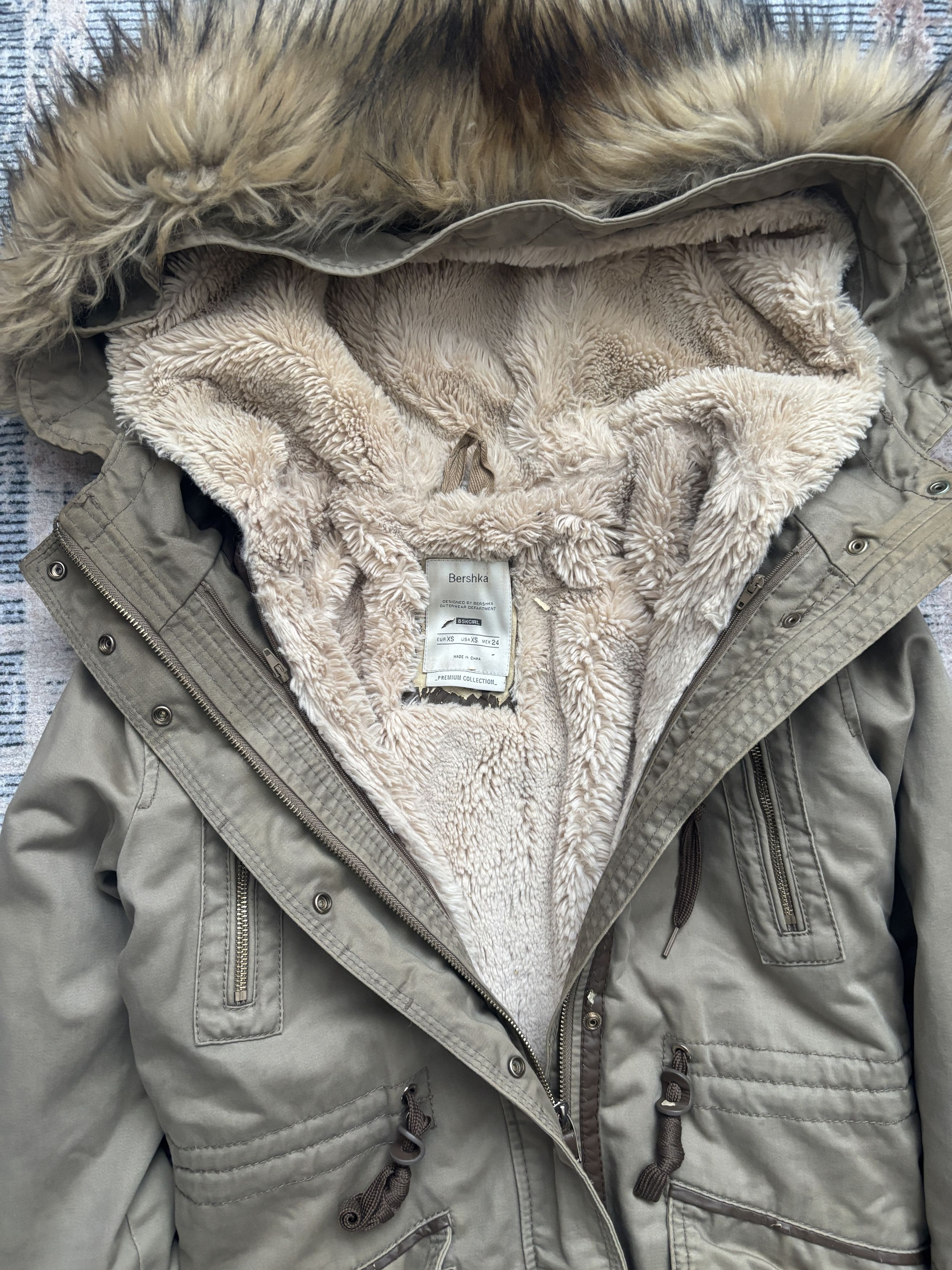 If Six Was Nine Vintage Khaki Parka Jacket Fur Hood Military Style Size XS Size XS / US 0-2 / IT 36-38 - 4 Thumbnail